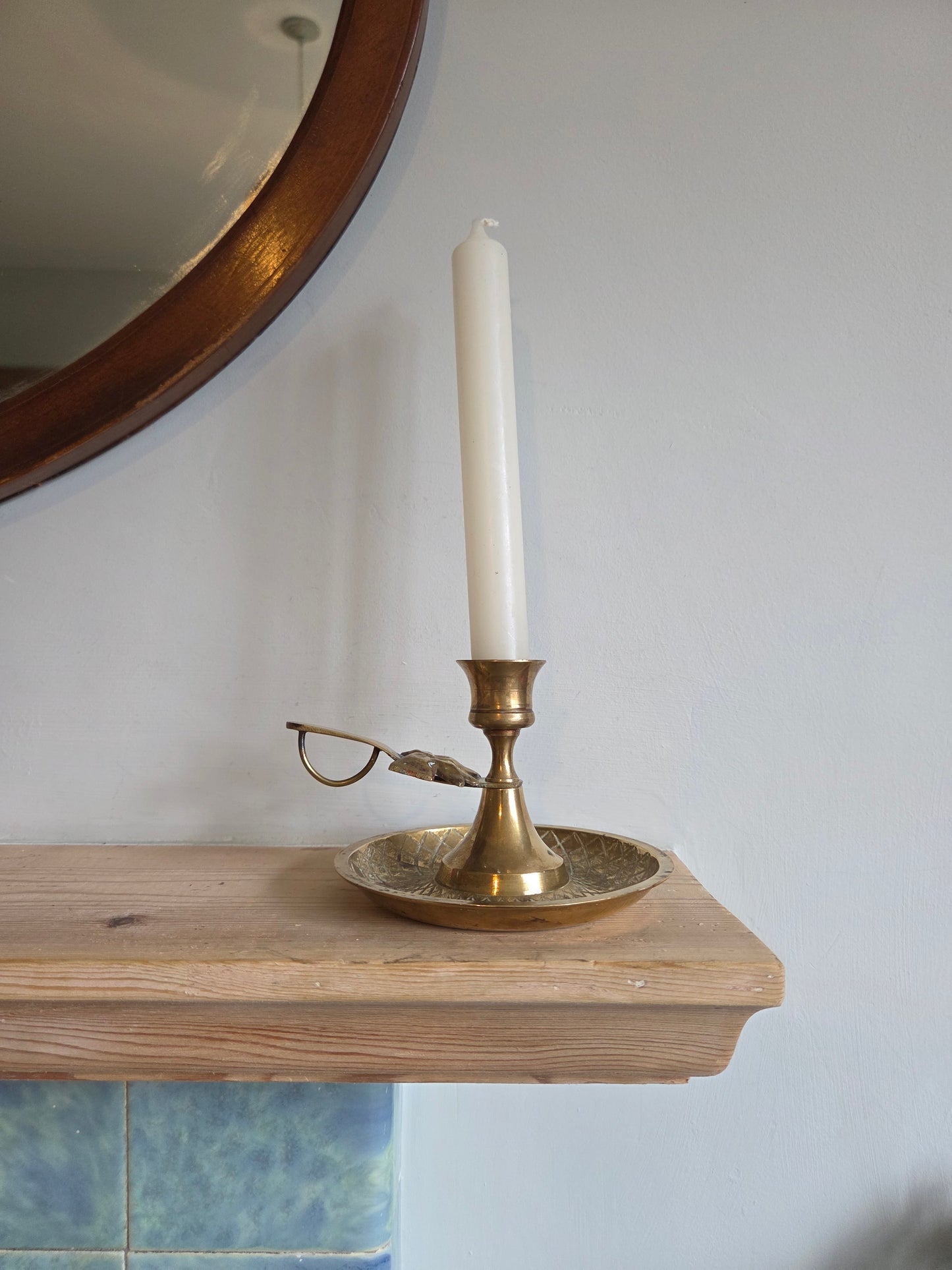 Brass Bow Chamberstick