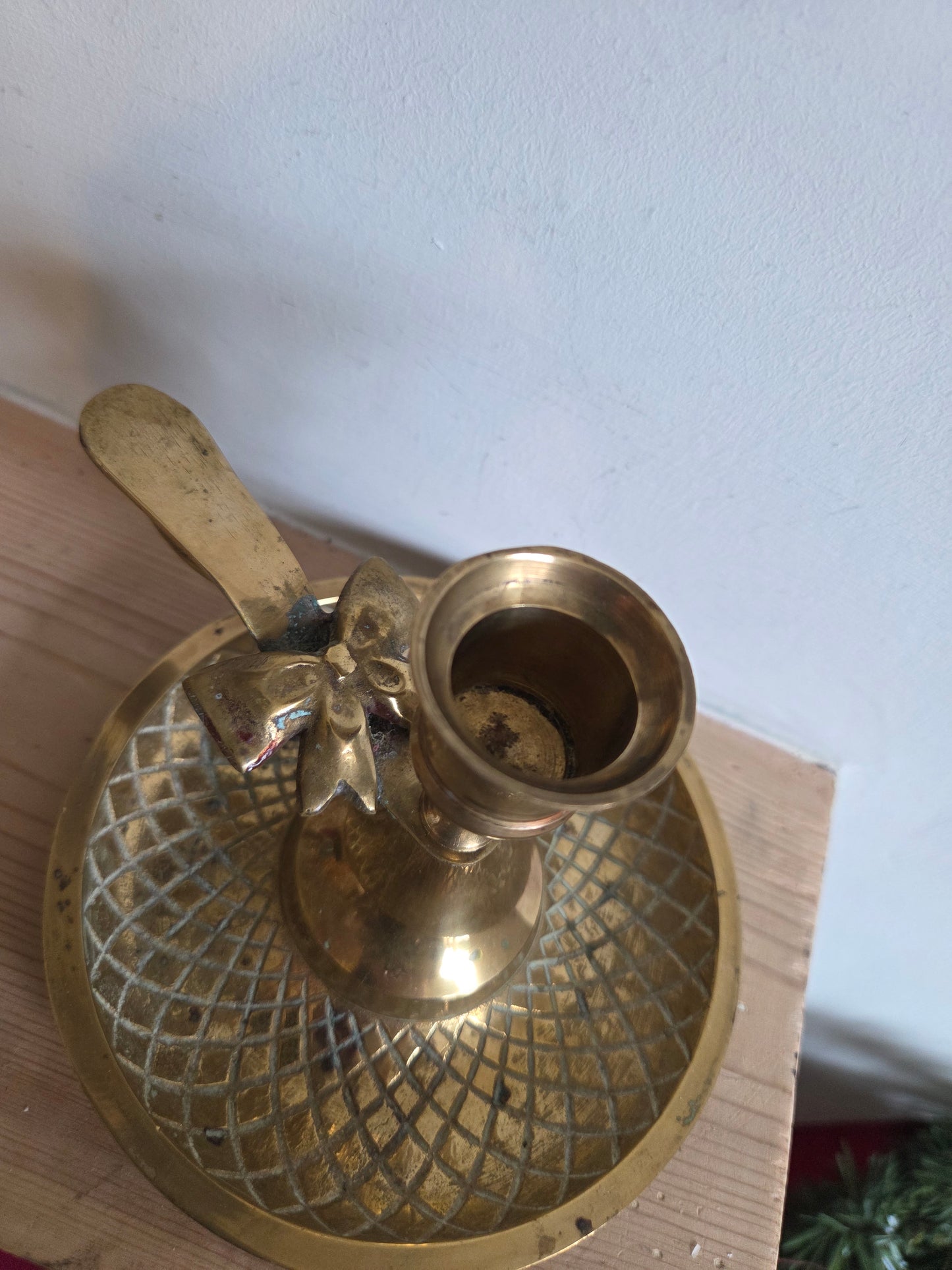 Brass Bow Chamberstick