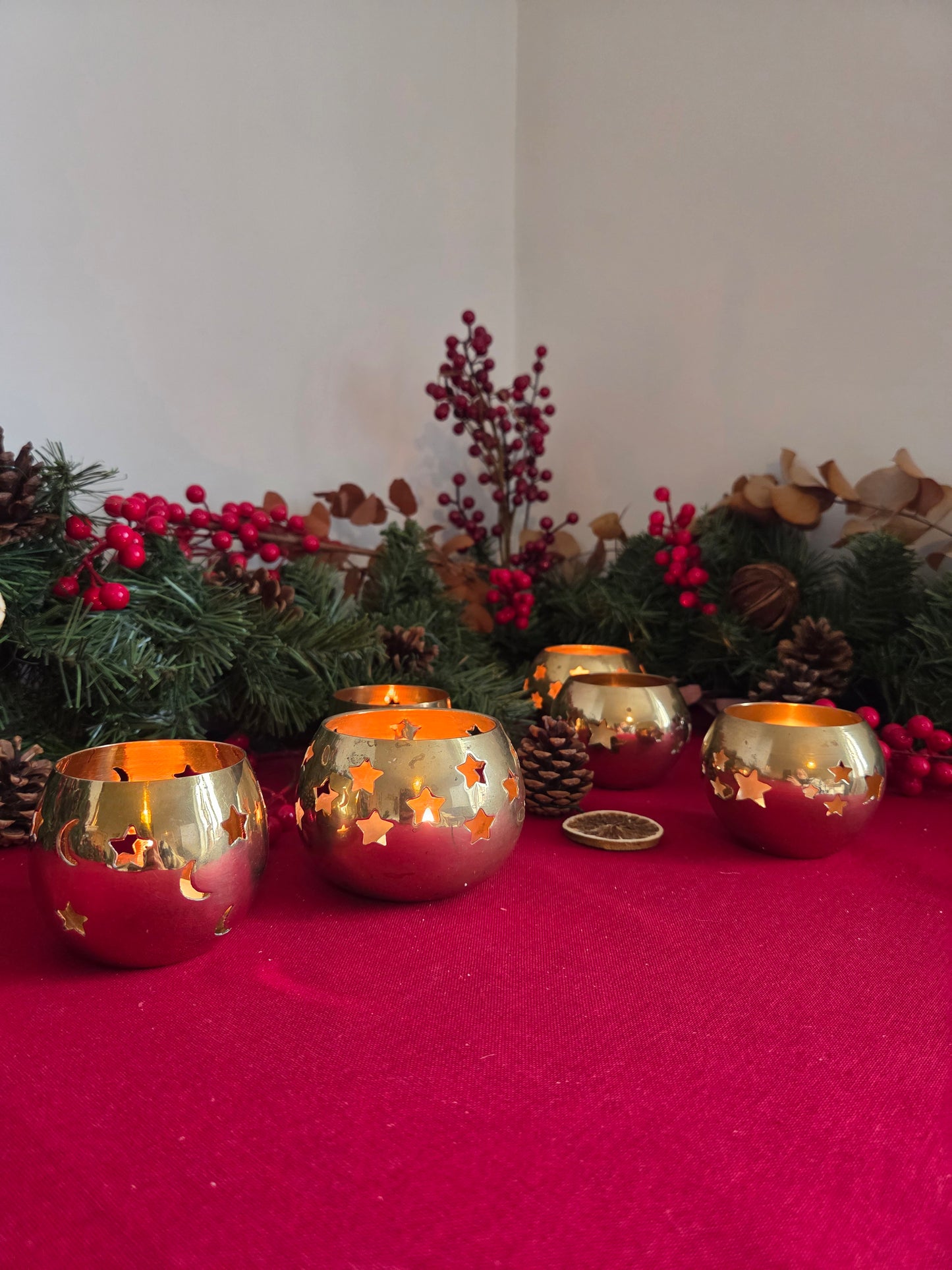 Pair of Small Star Tealight Holders