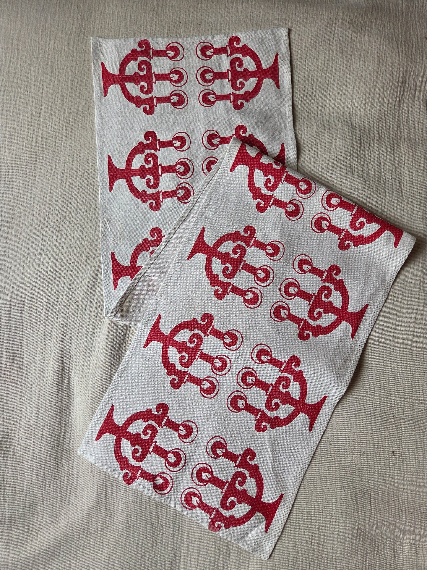 Vintage Swedish Christmas Table Runner