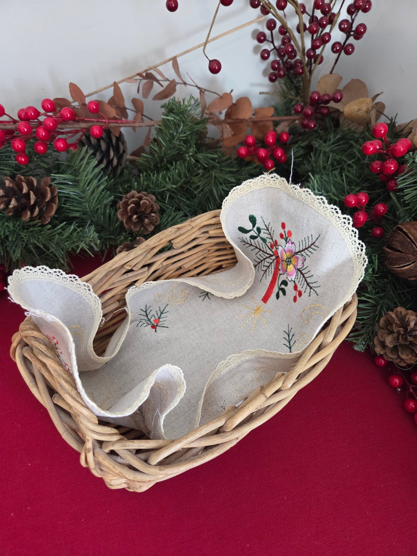 Vintage Swedish Christmas Placemat - Oval