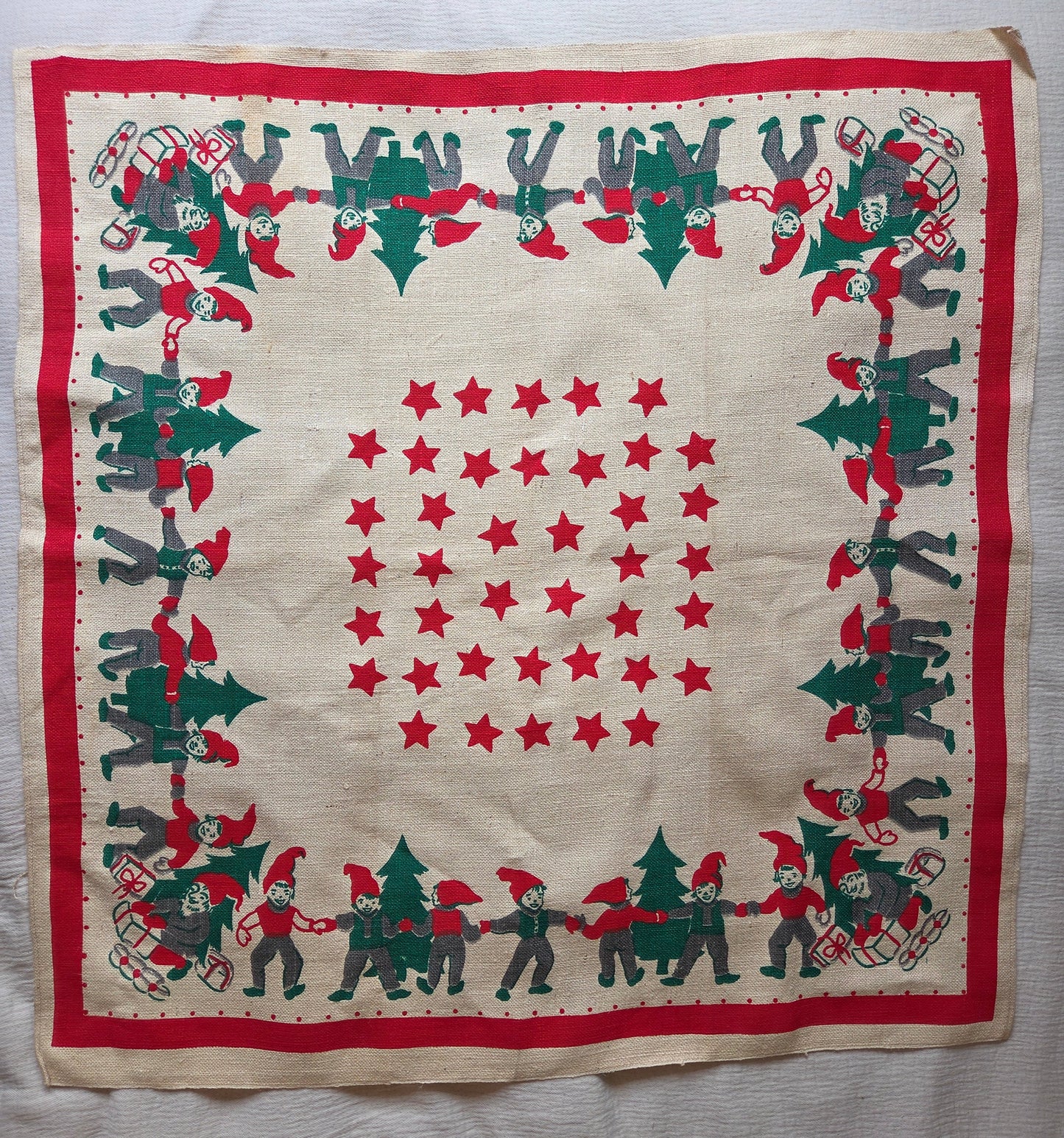 Vintage Swedish Christmas Tree Mat