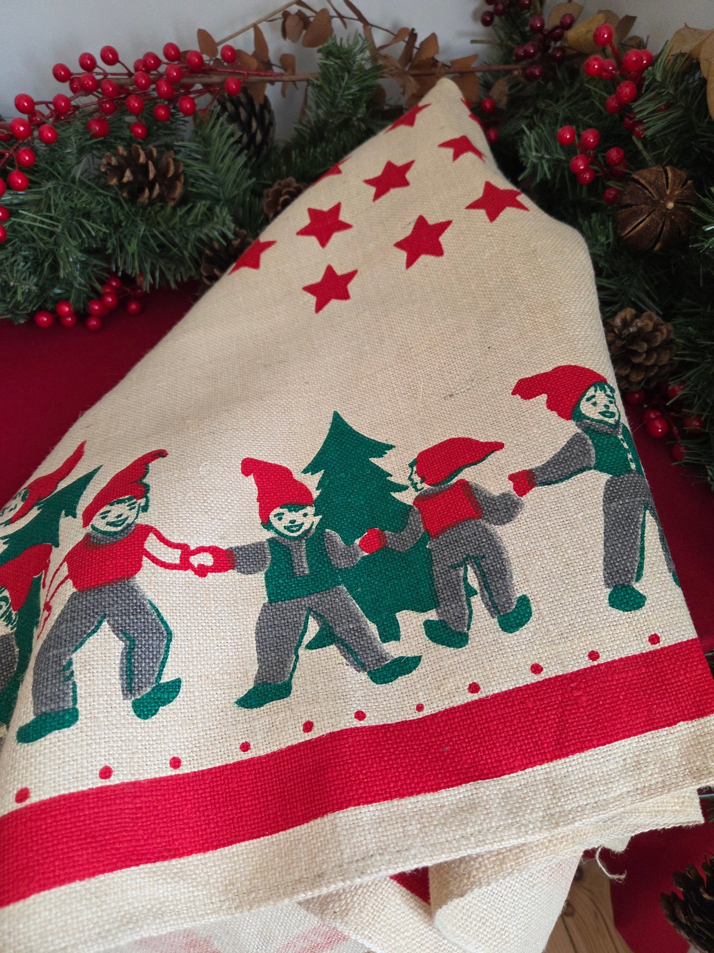 Vintage Swedish Christmas Tree Mat