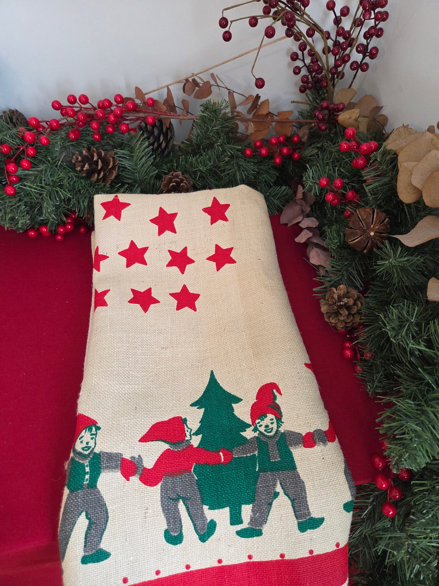 Vintage Swedish Christmas Tree Mat