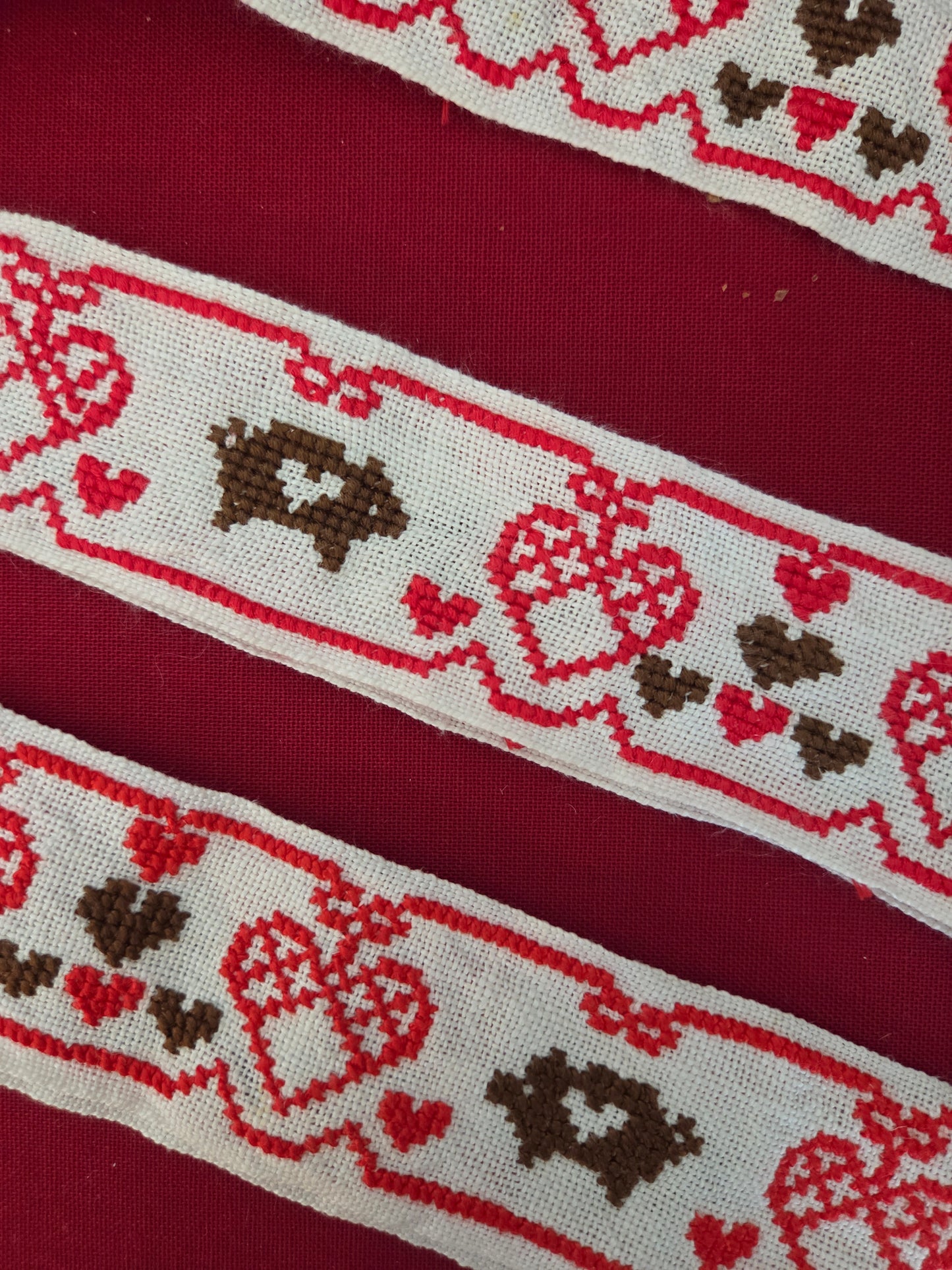 Embroidered Christmas Ribbon