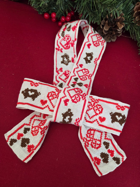 Embroidered Christmas Ribbon
