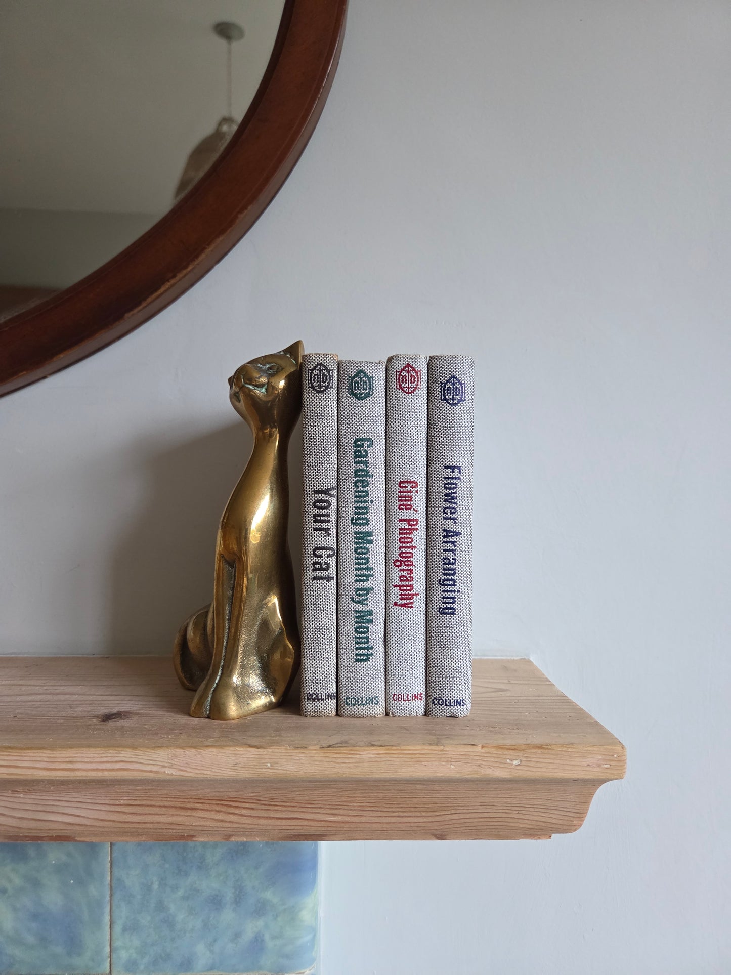 Brass Cat Bookend Ornament