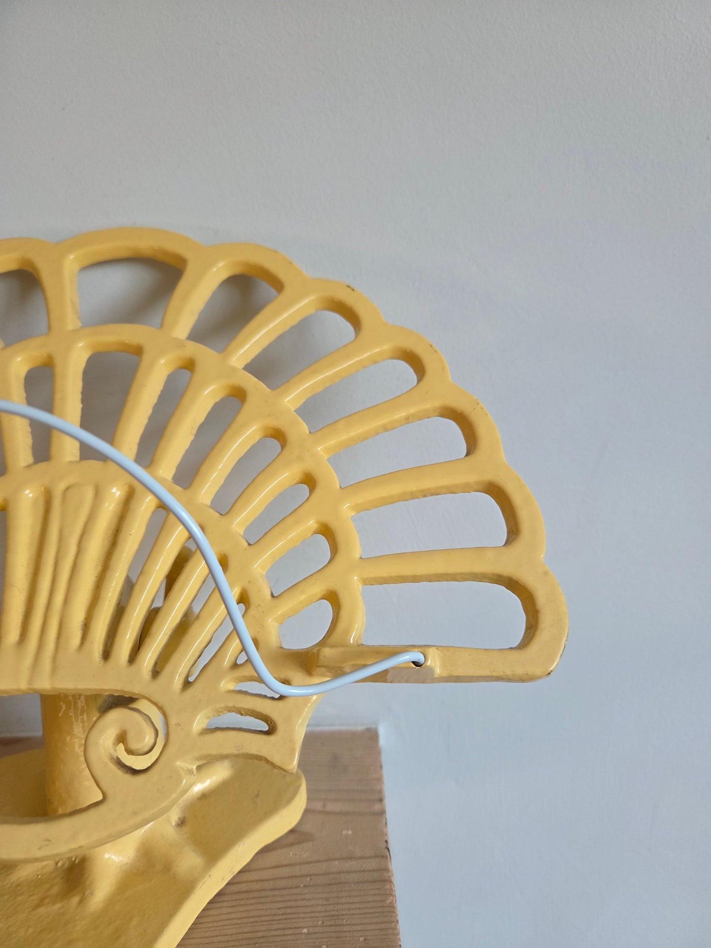 Vintage Yellow Shell Cookbook Stand