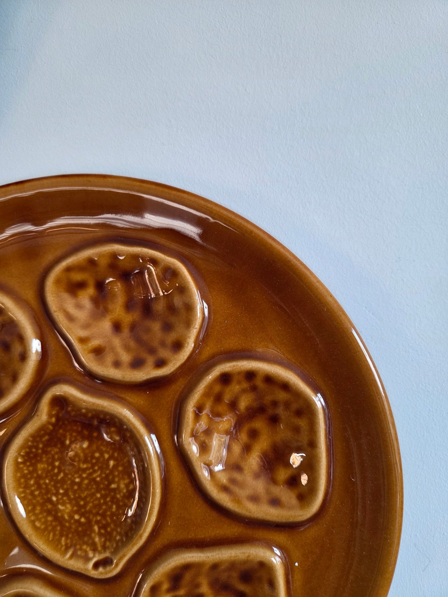 Vintage French Seafood Plate - Orange