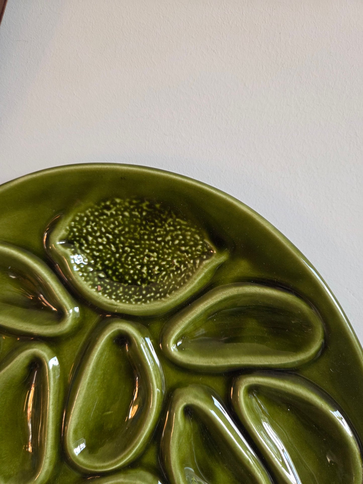 Vintage French Seafood Plate - Green