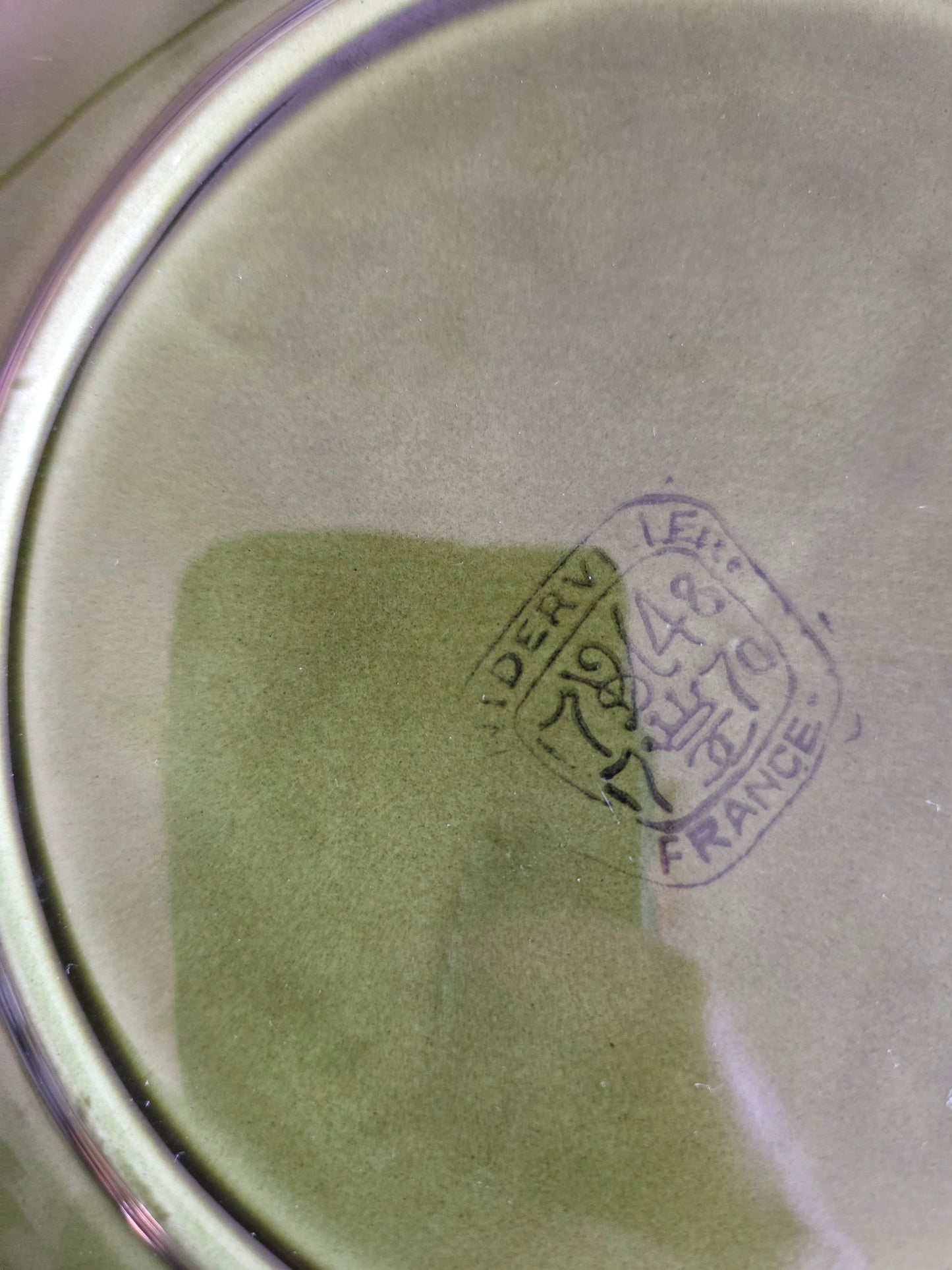 Vintage French Seafood Plate - Green