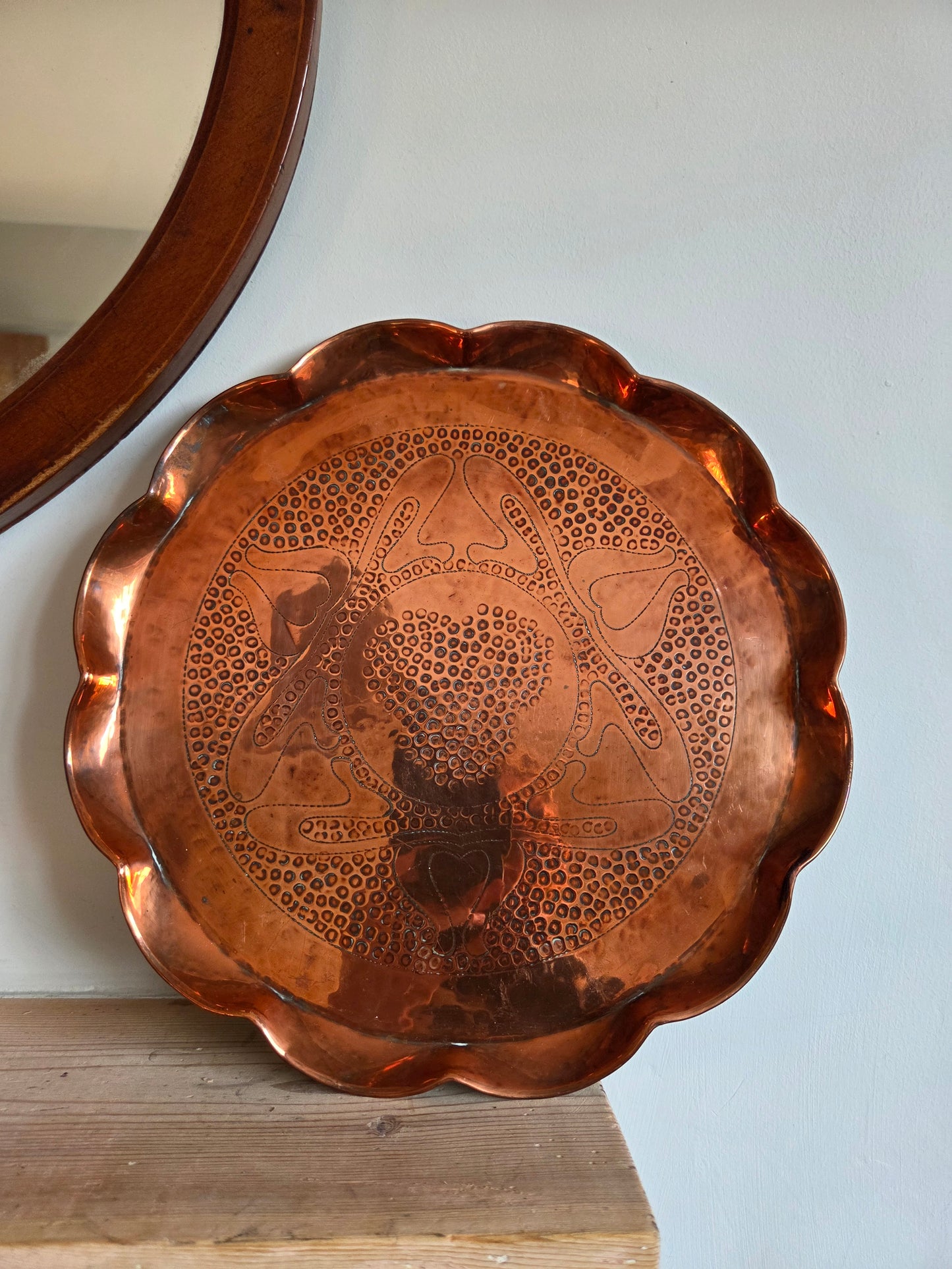 Copper Arts & Crafts Hammered Trays