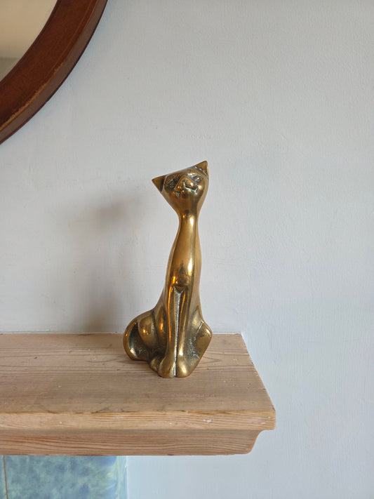 Brass Cat Bookend Ornament