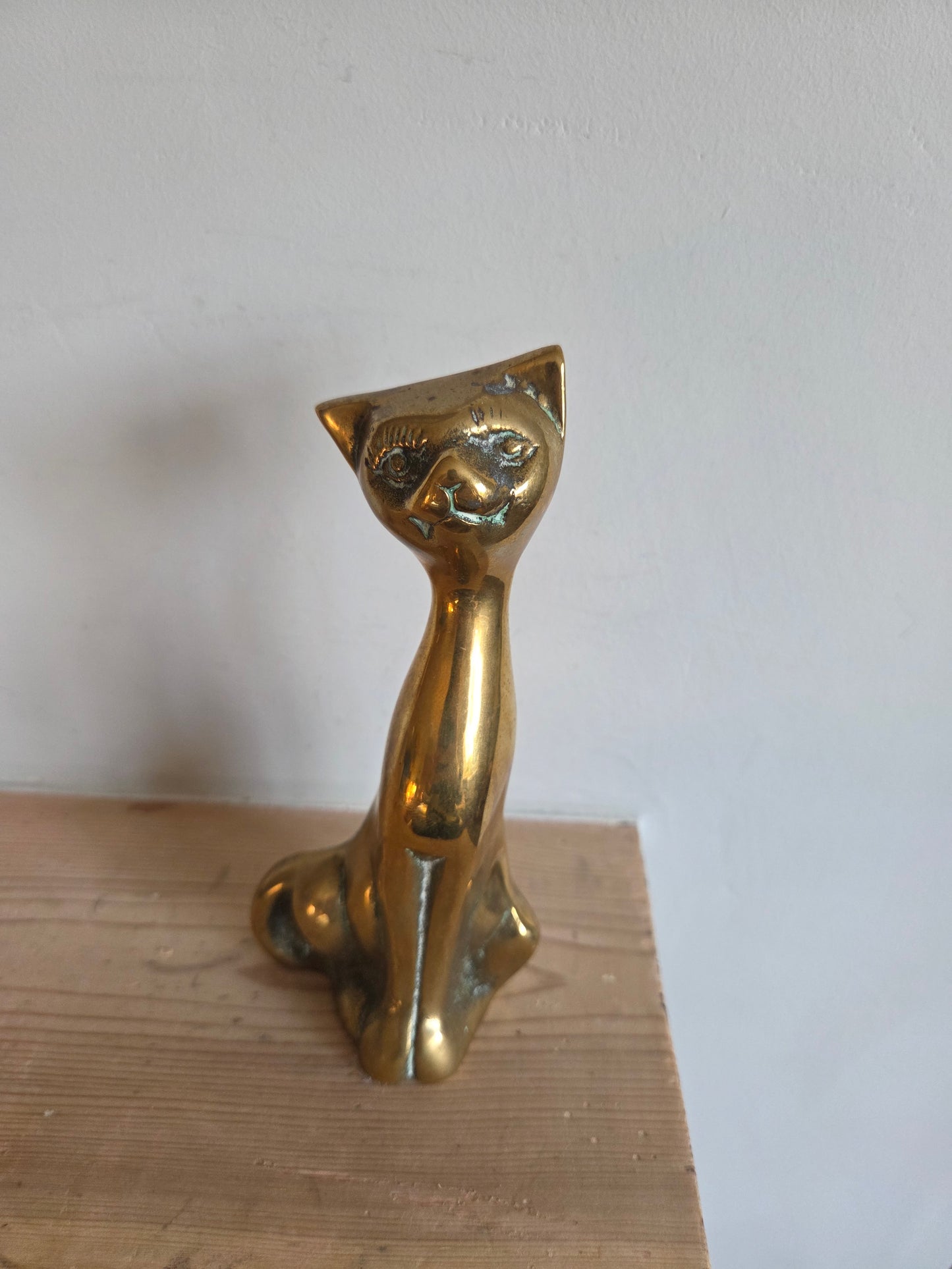 Brass Cat Bookend Ornament