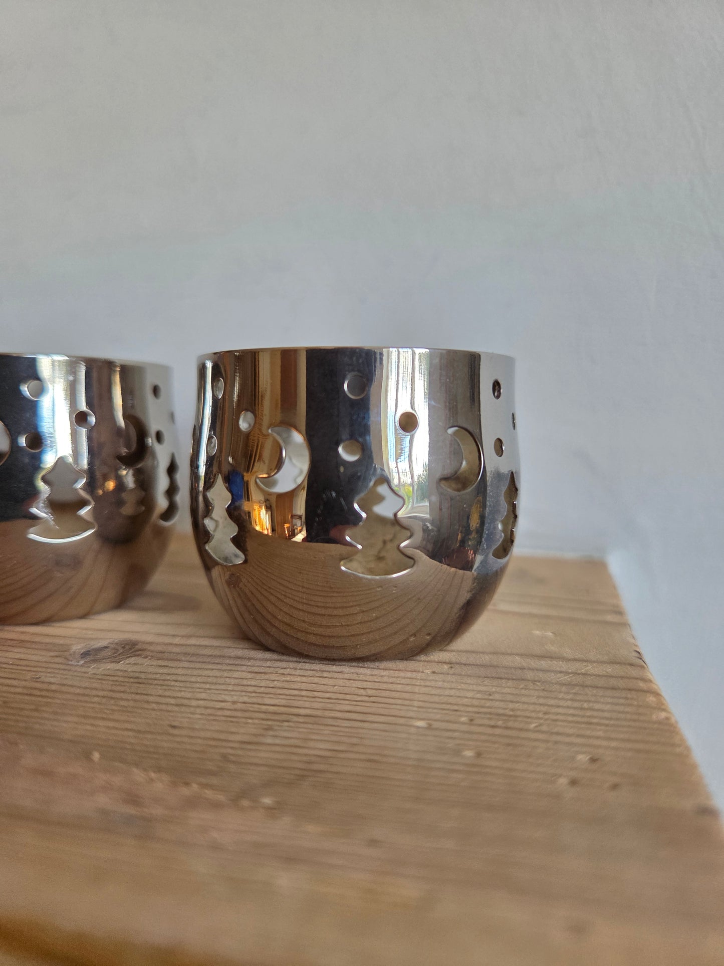 Silver Plated Christmas Tealight Holders
