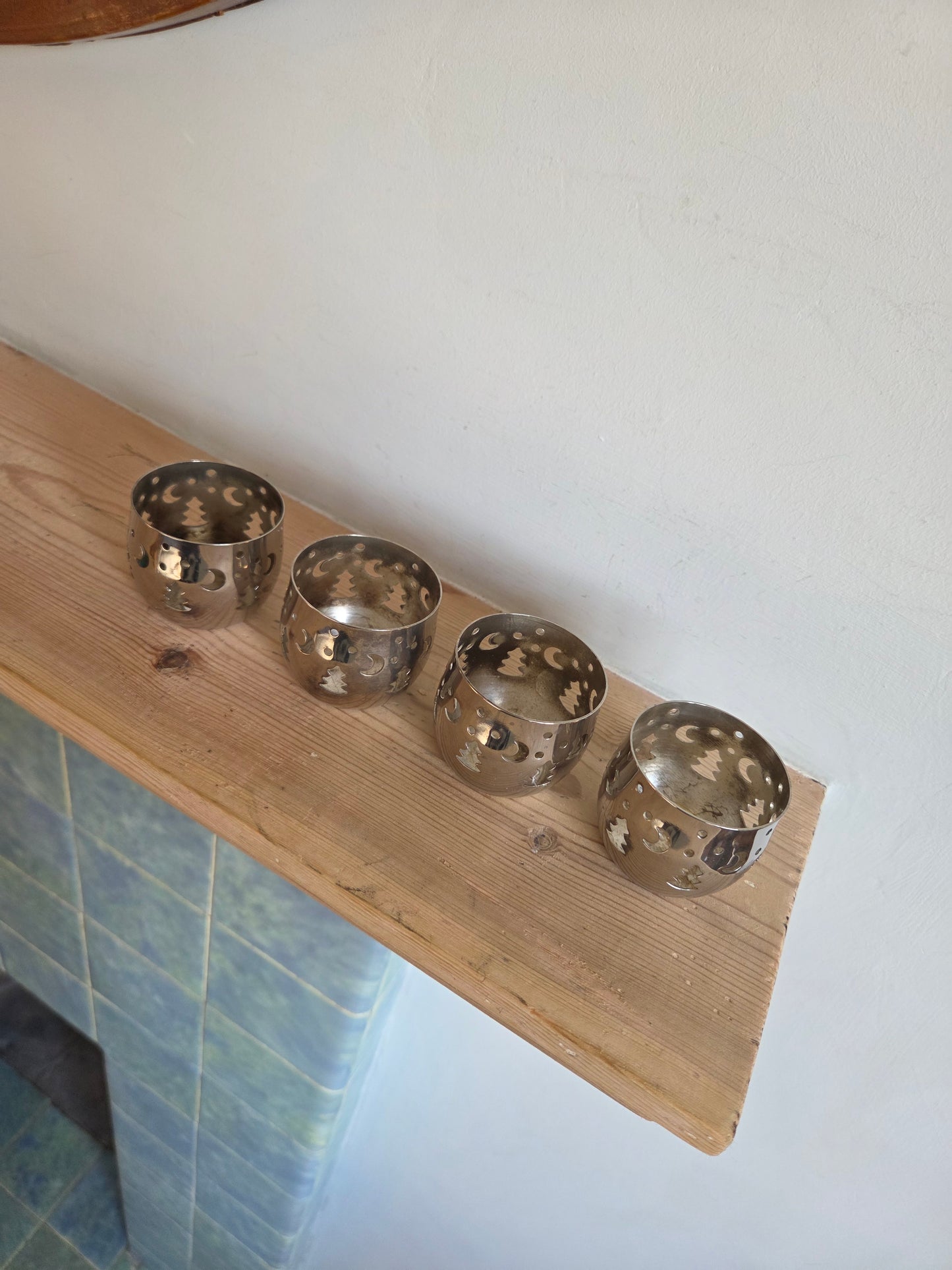 Silver Plated Christmas Tealight Holders