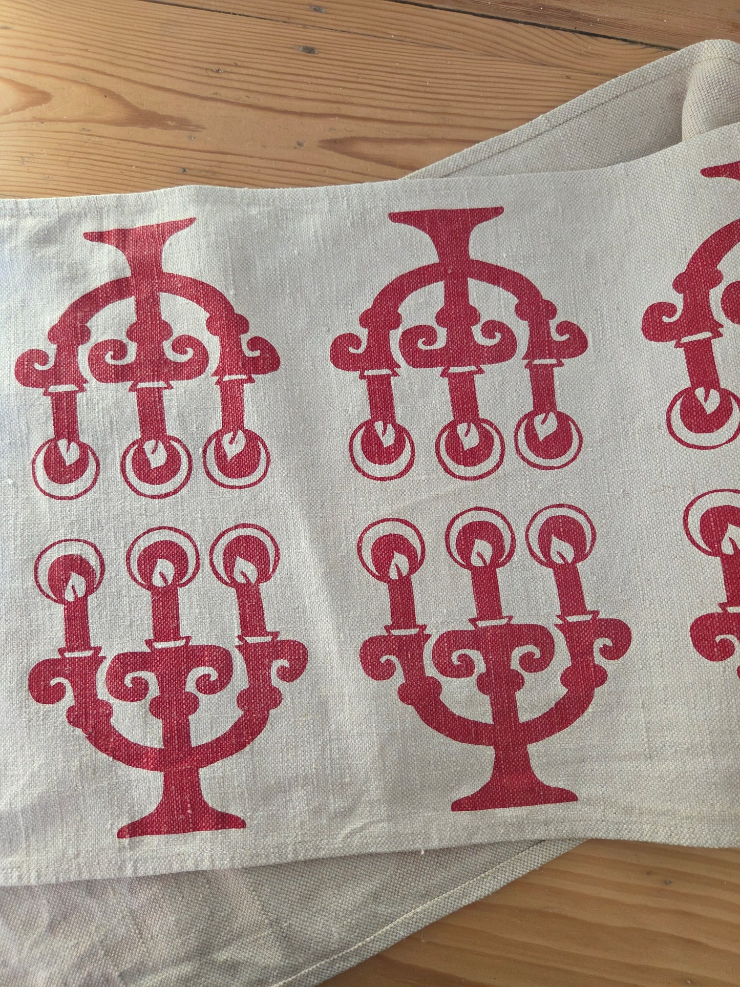 Vintage Swedish Christmas Table Runner
