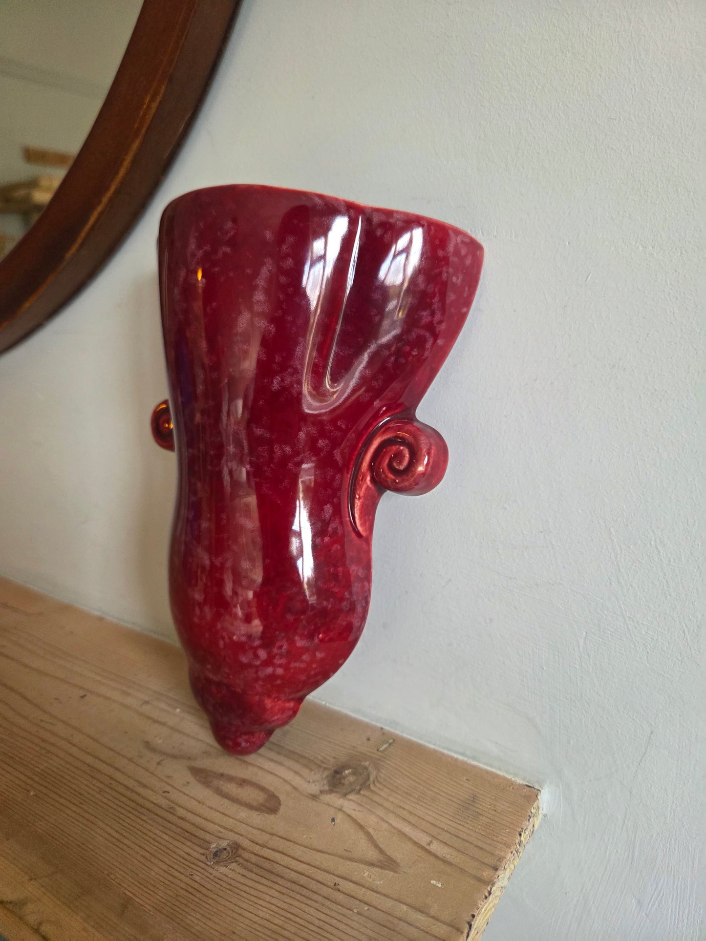 Red Shorter & Sons Wall Vase