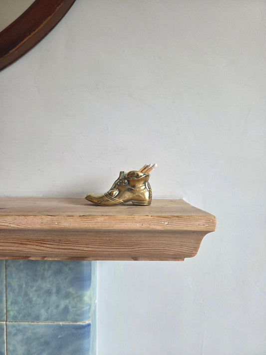 Brass Boot Match Holder Ornament