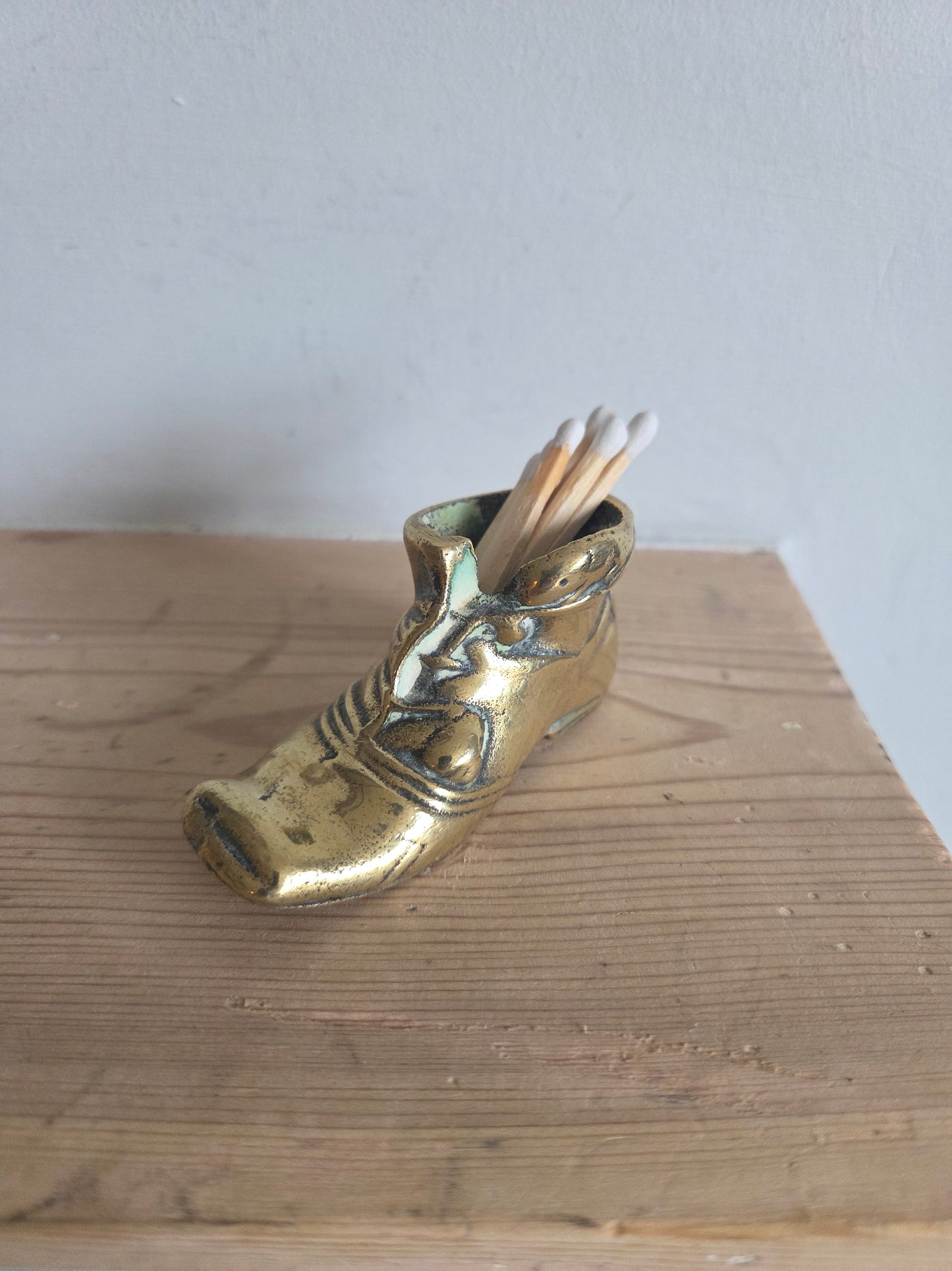 Brass Boot Match Holder Ornament