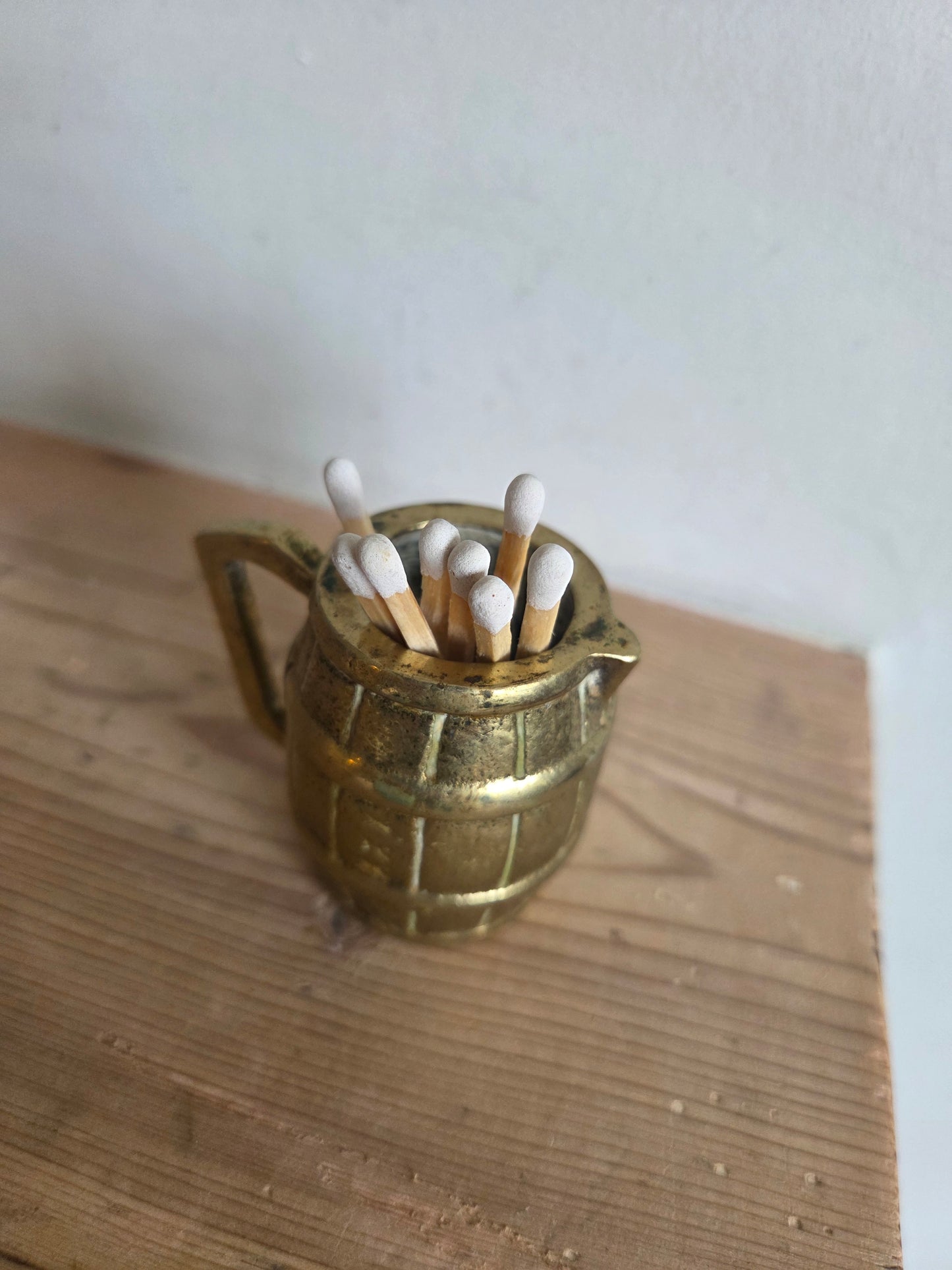 Brass Barrel Match Holder Ornament