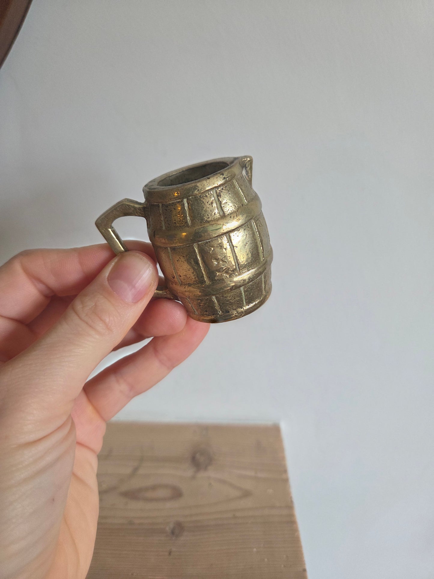 Brass Barrel Match Holder Ornament