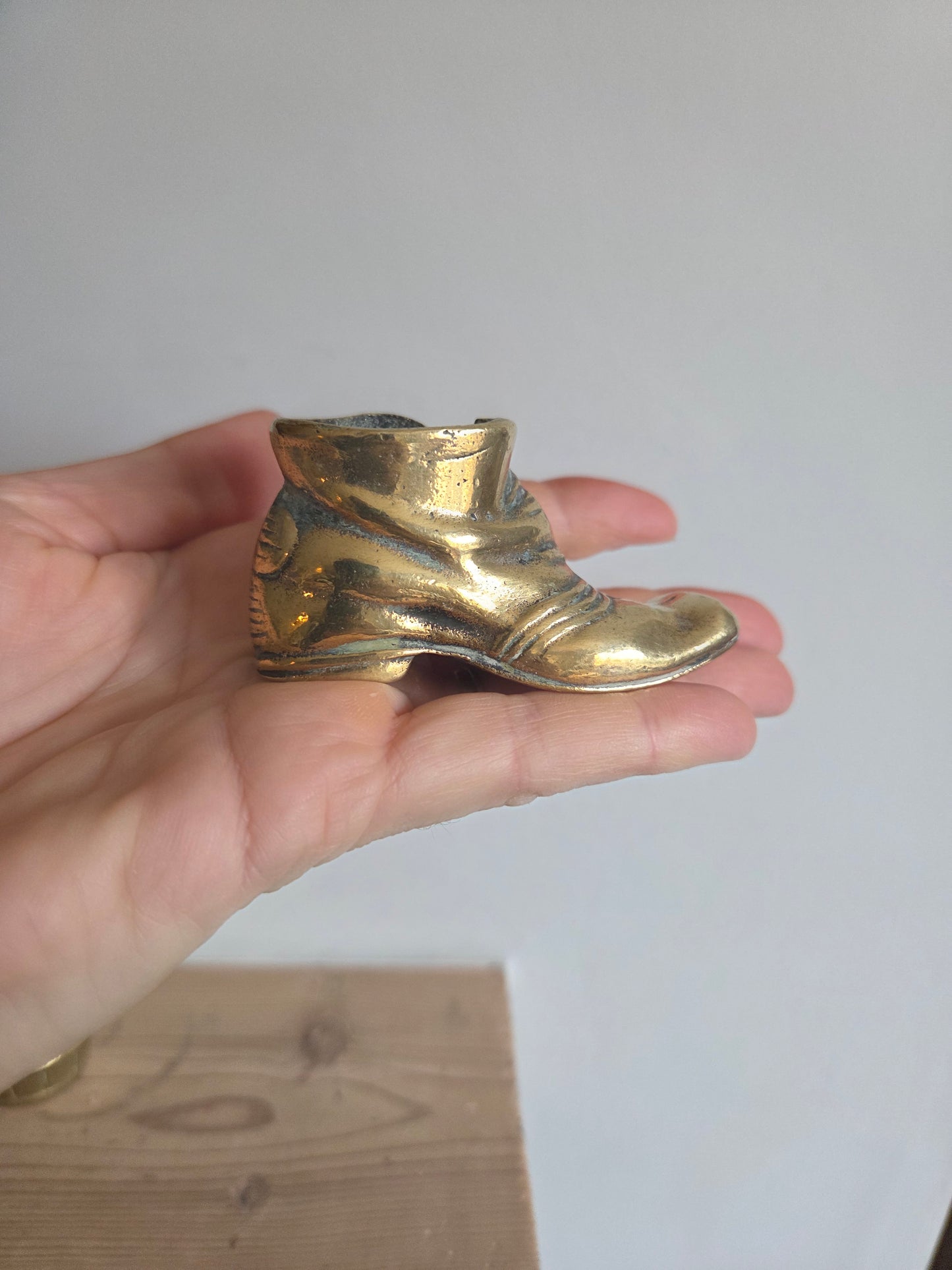 Brass Boot Match Holder Ornament