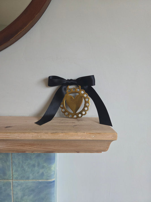 Heart Brass Hanging Decoration