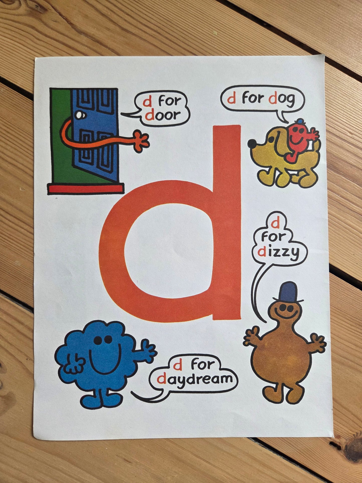 Vintage Mr Men Alphabet Print