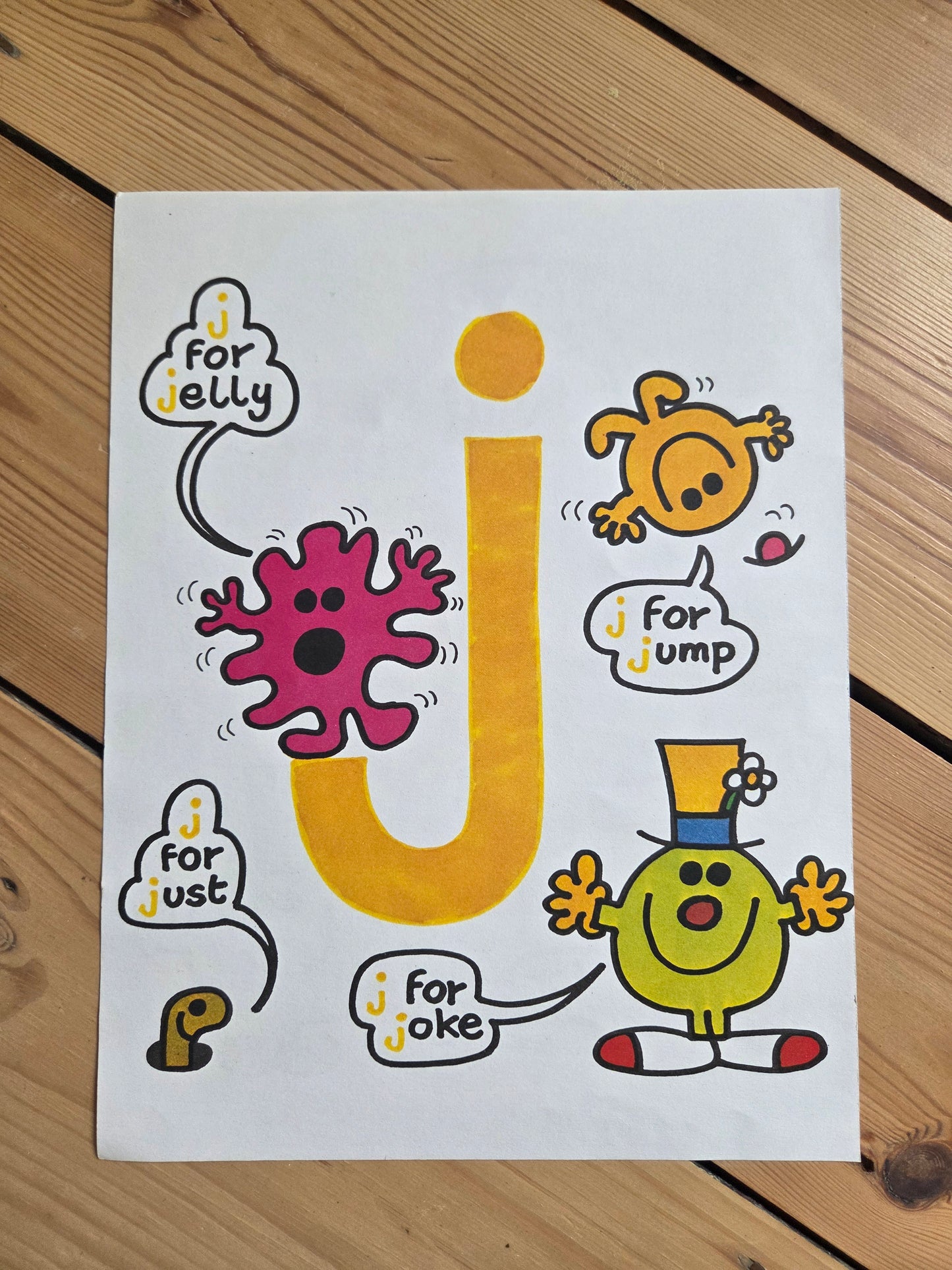 Vintage Mr Men Alphabet Print