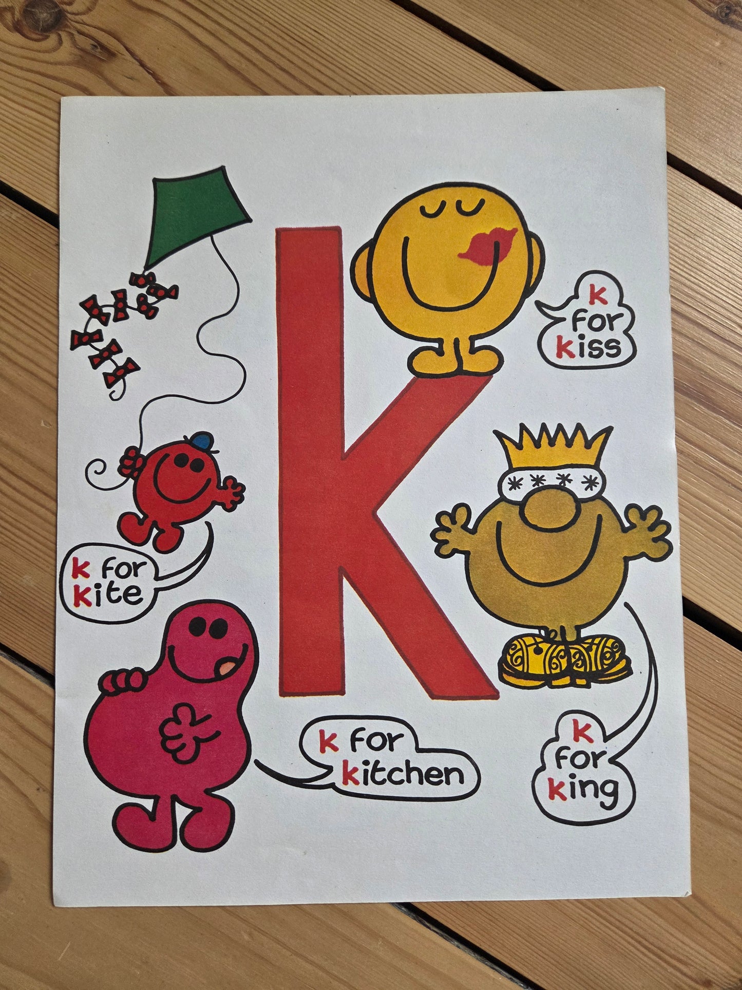 Vintage Mr Men Alphabet Print