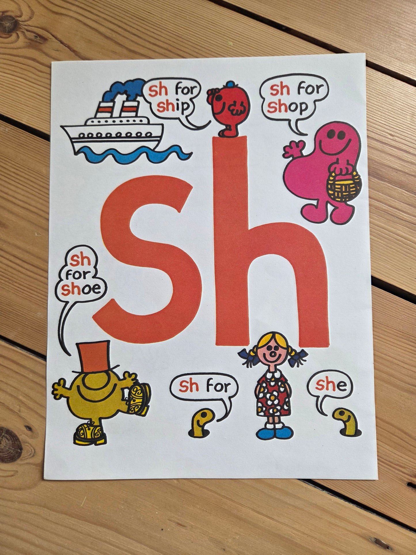 Vintage Mr Men Alphabet Print