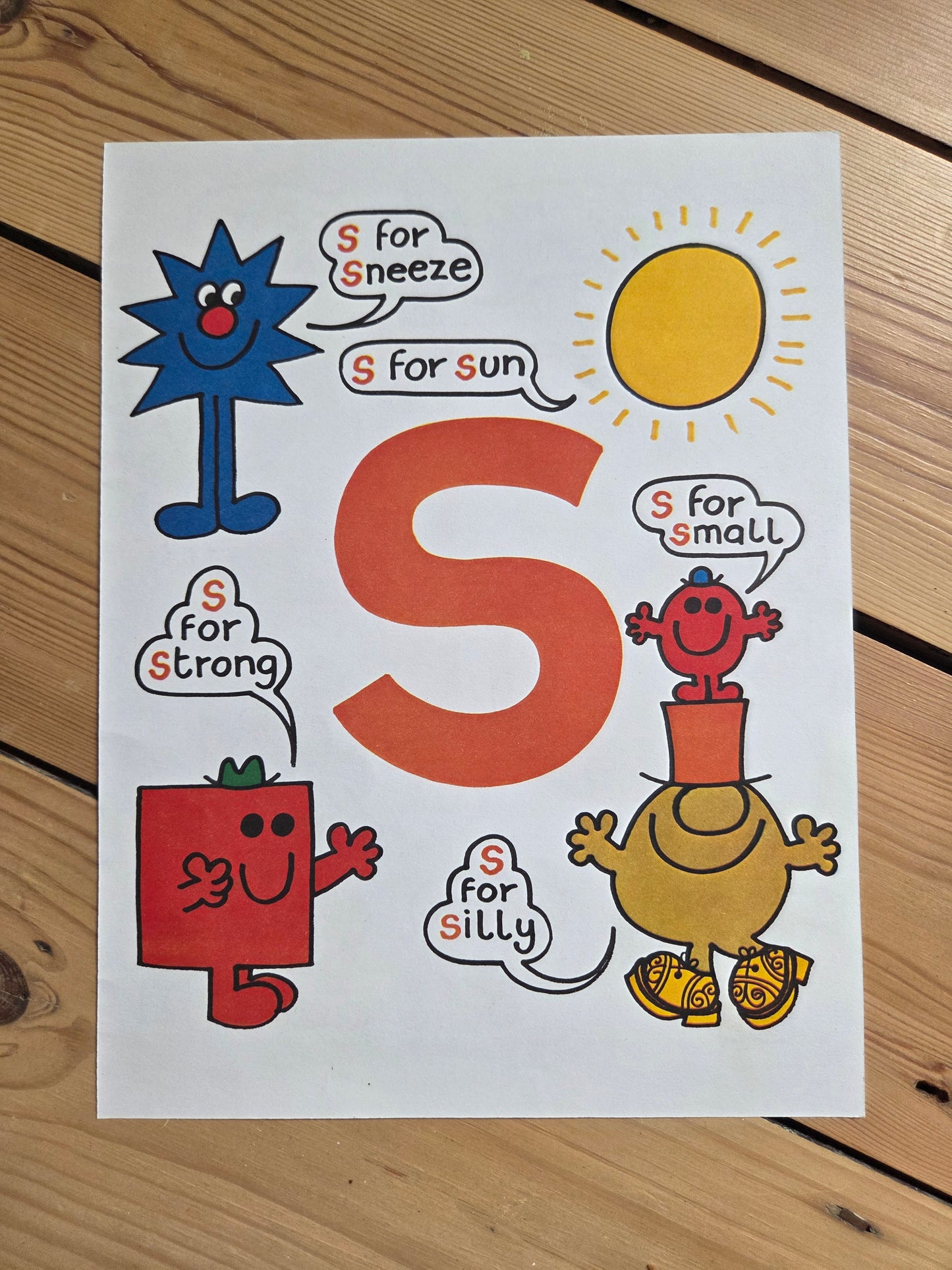 Vintage Mr Men Alphabet Print
