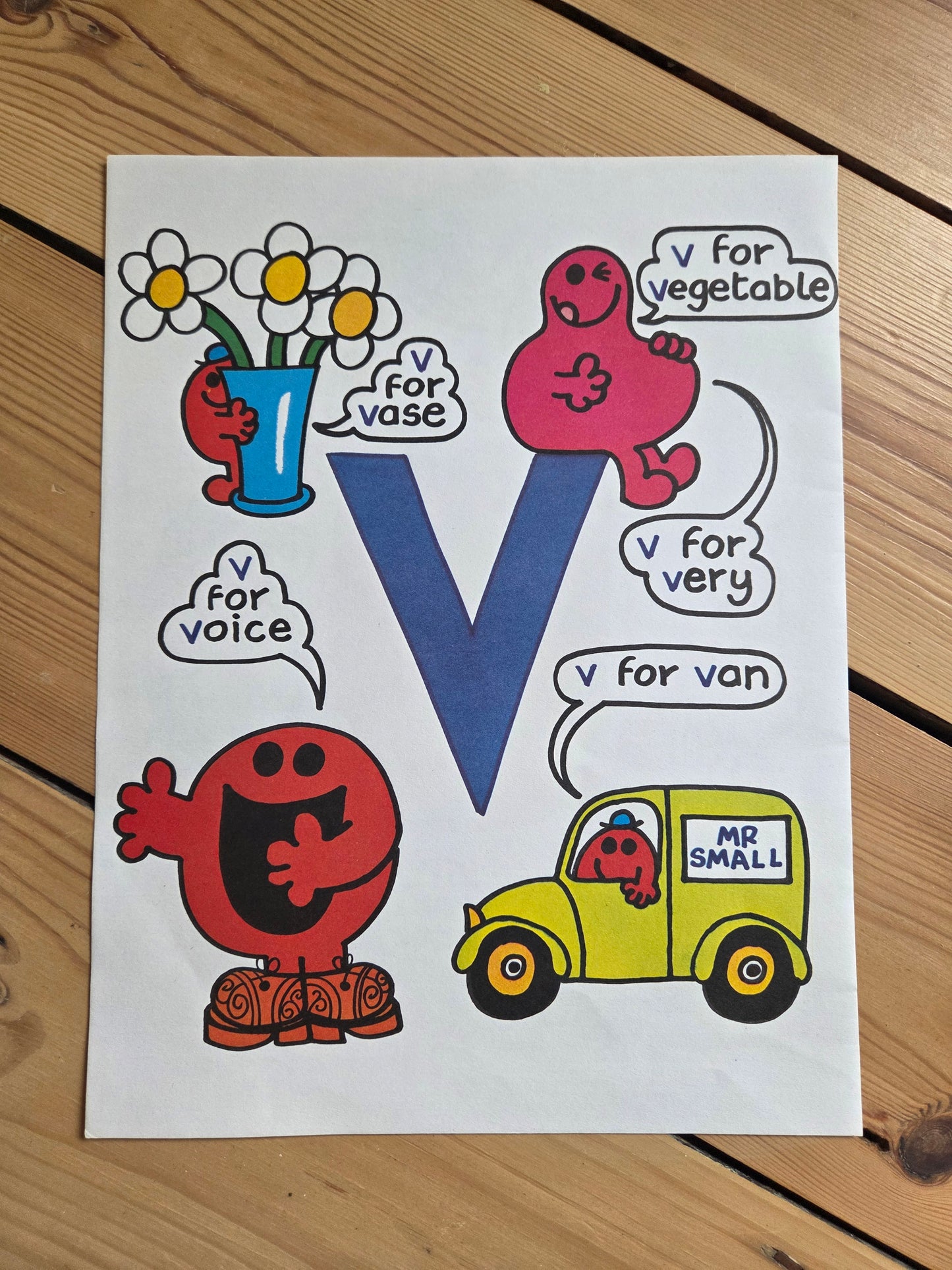 Vintage Mr Men Alphabet Print