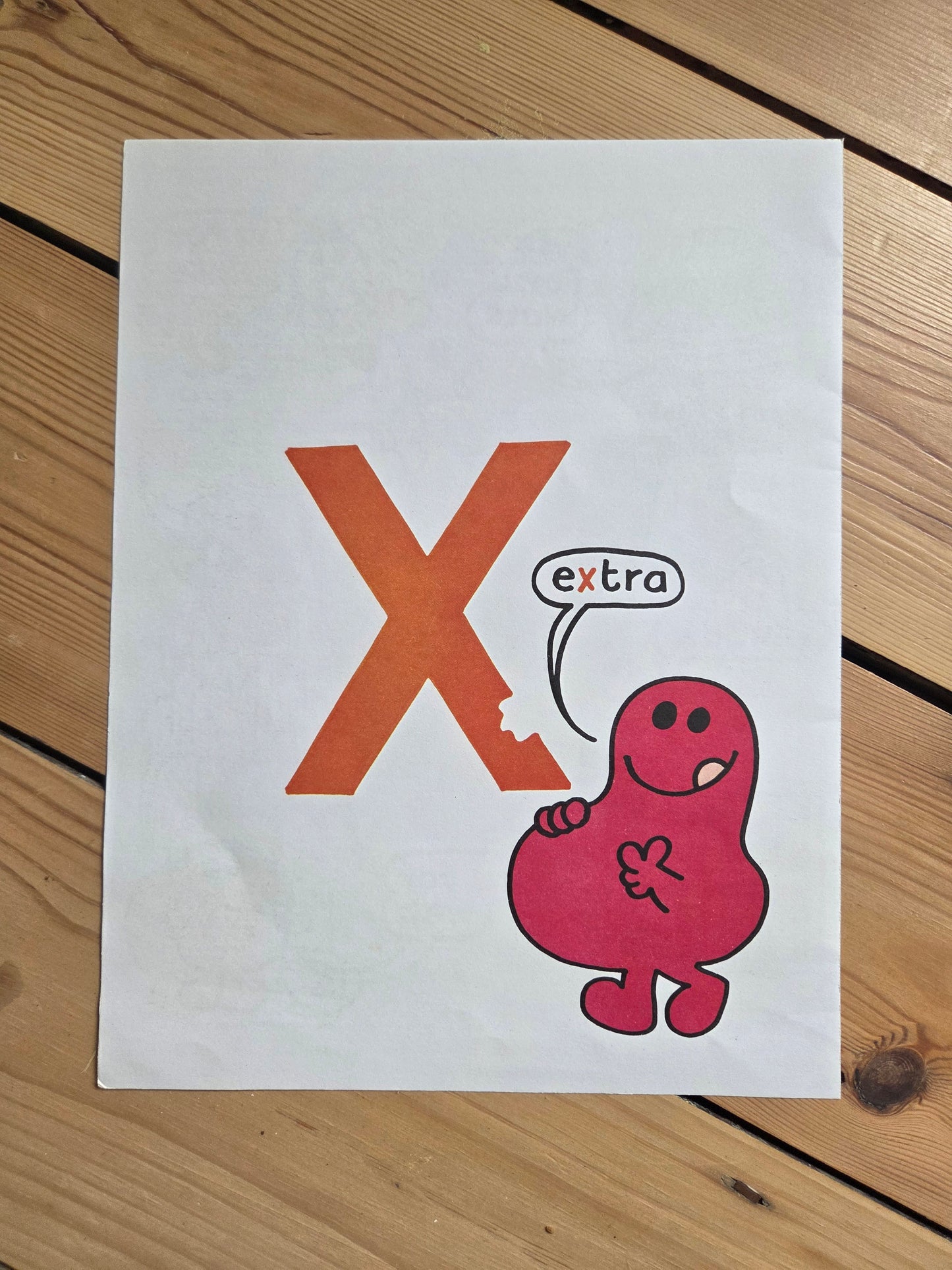 Vintage Mr Men Alphabet Print