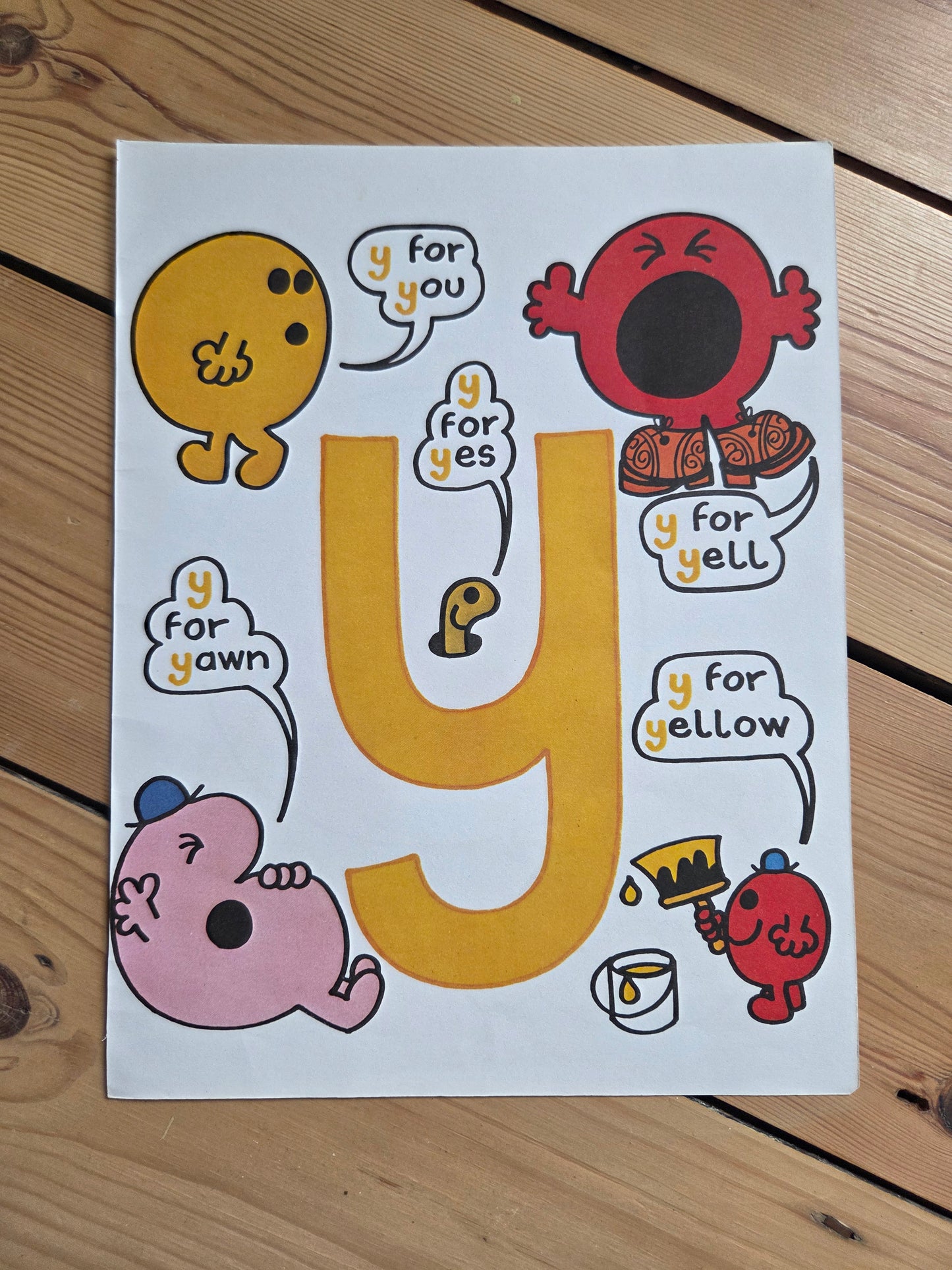 Vintage Mr Men Alphabet Print