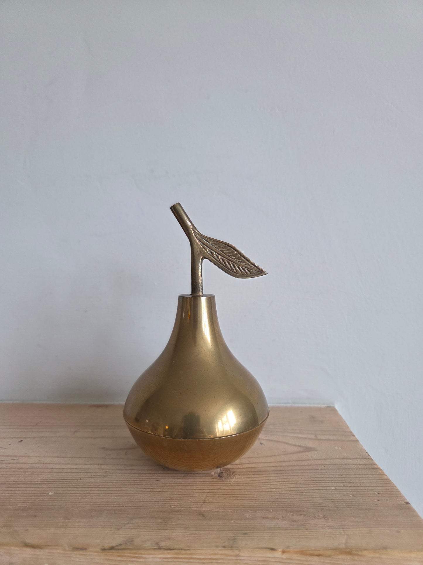 Brass Pear Trinket Pot