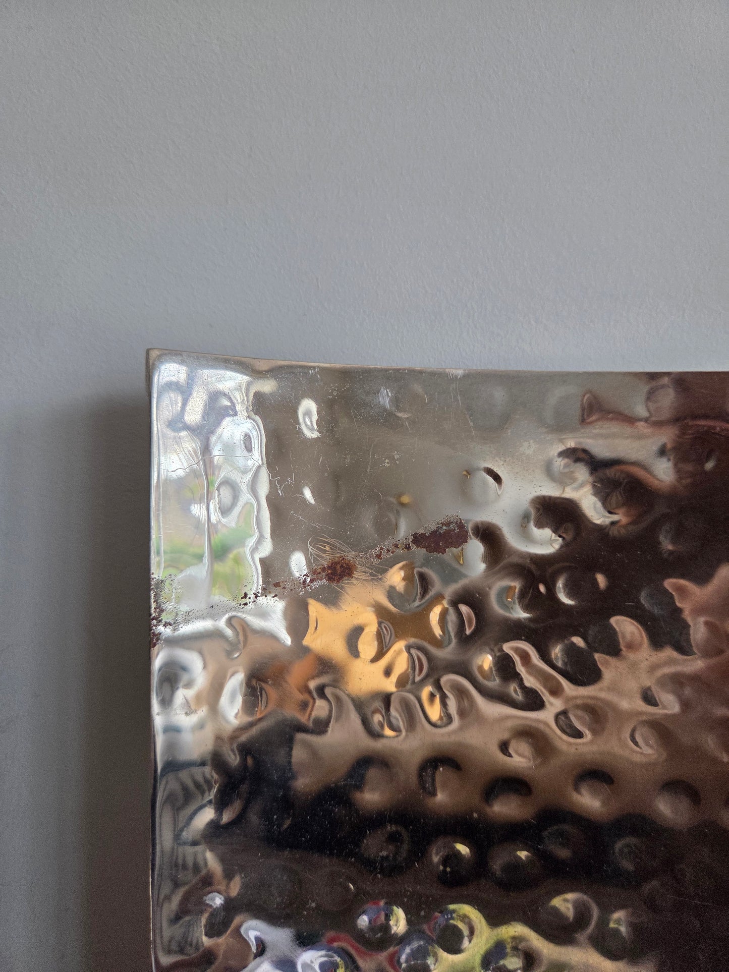 Hammered Silver Candle Sconces