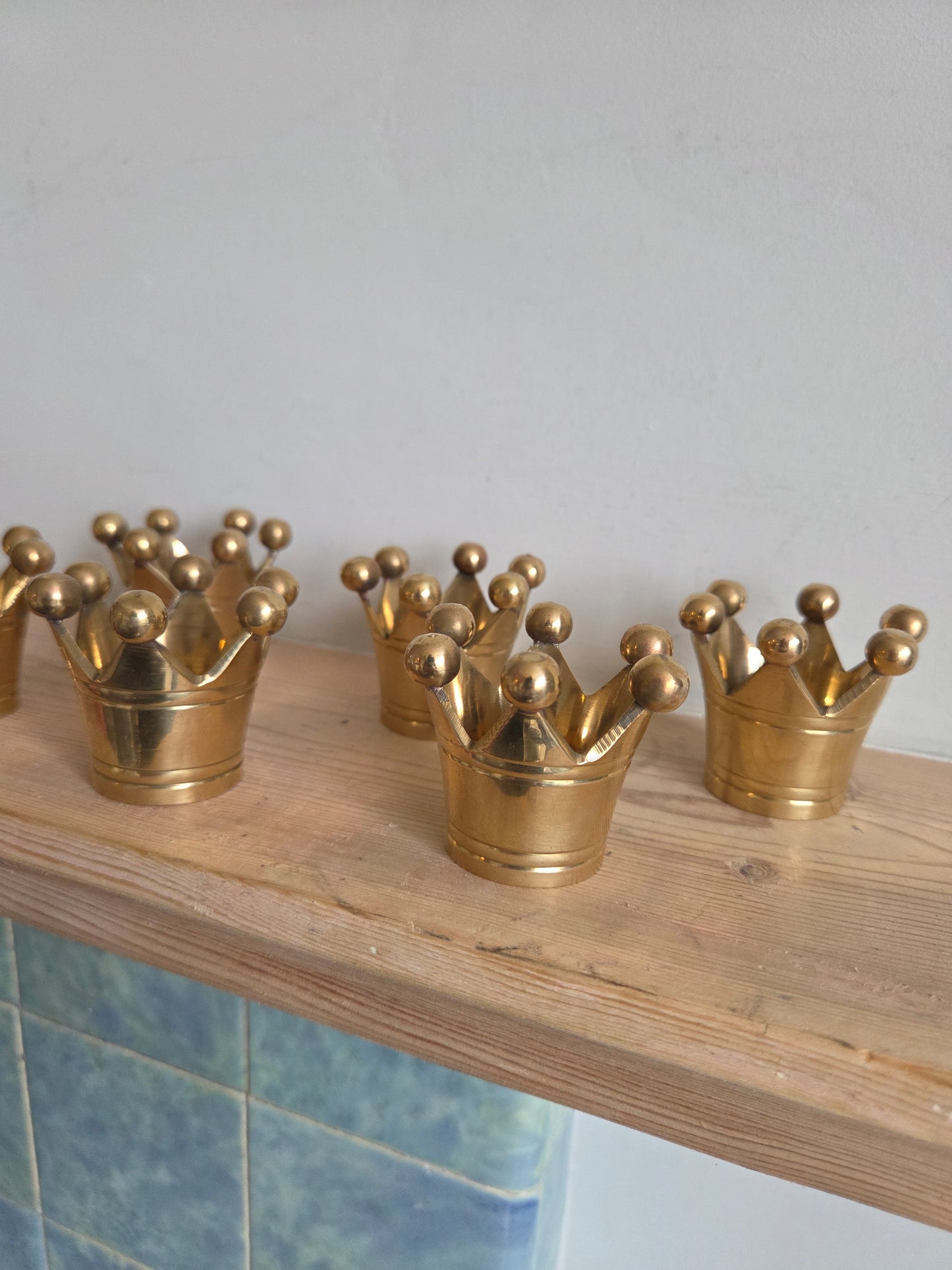 Brass Crown Napkin Rings