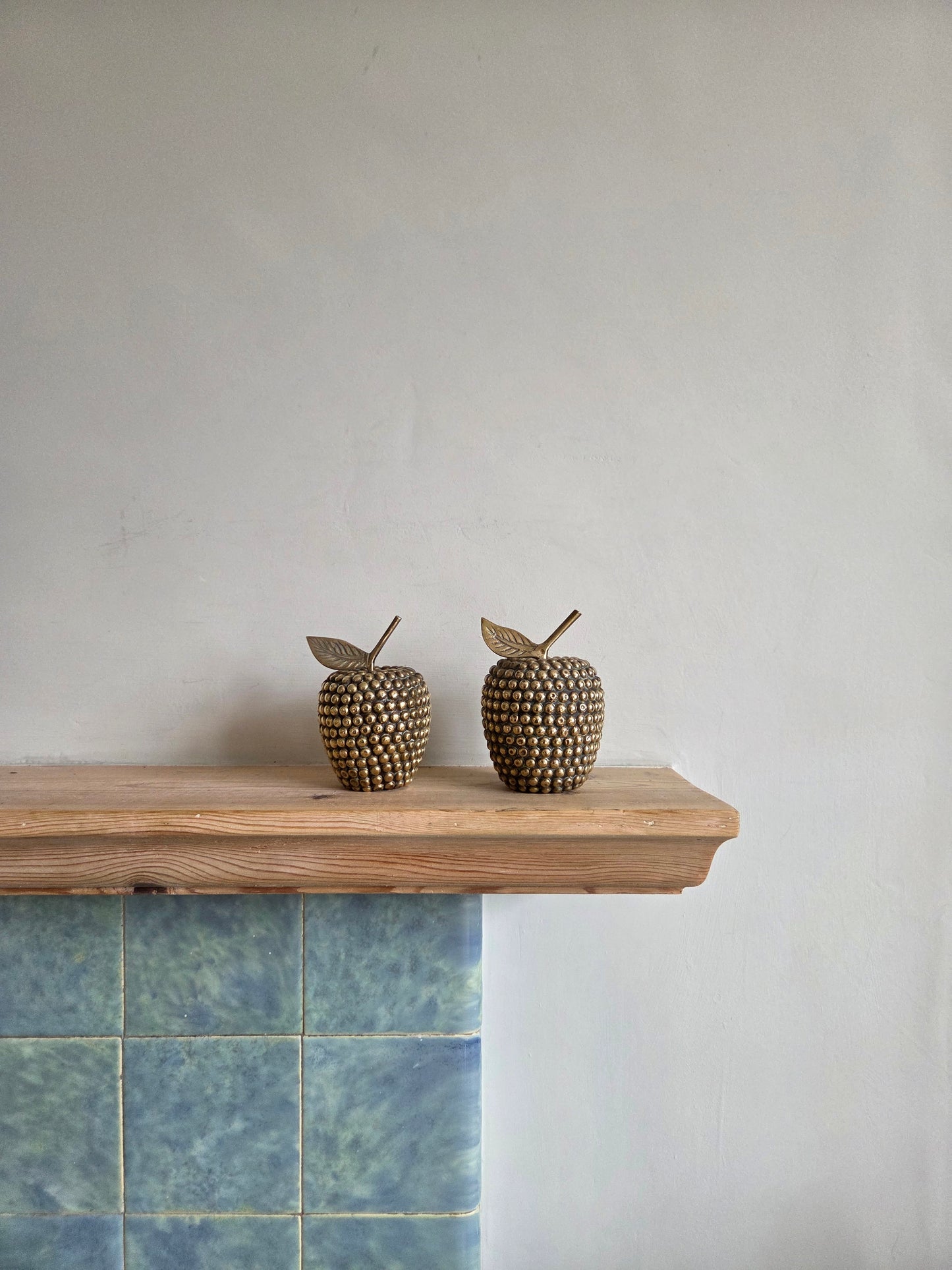 Large Brass Bobble Apple Ornament