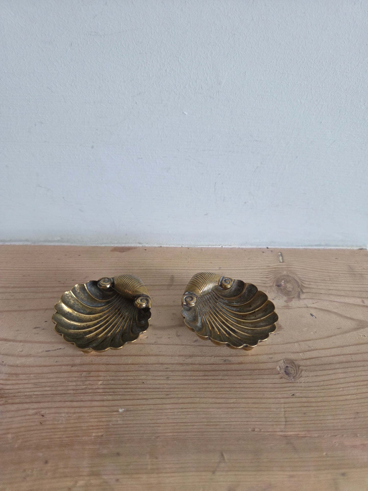 Small Brass Shell Trinket Dishes