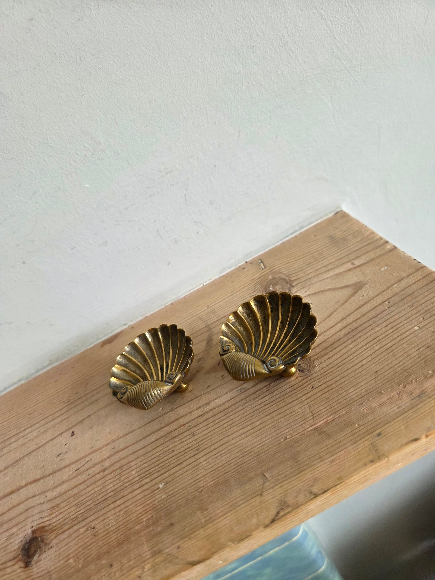 Small Brass Shell Trinket Dishes