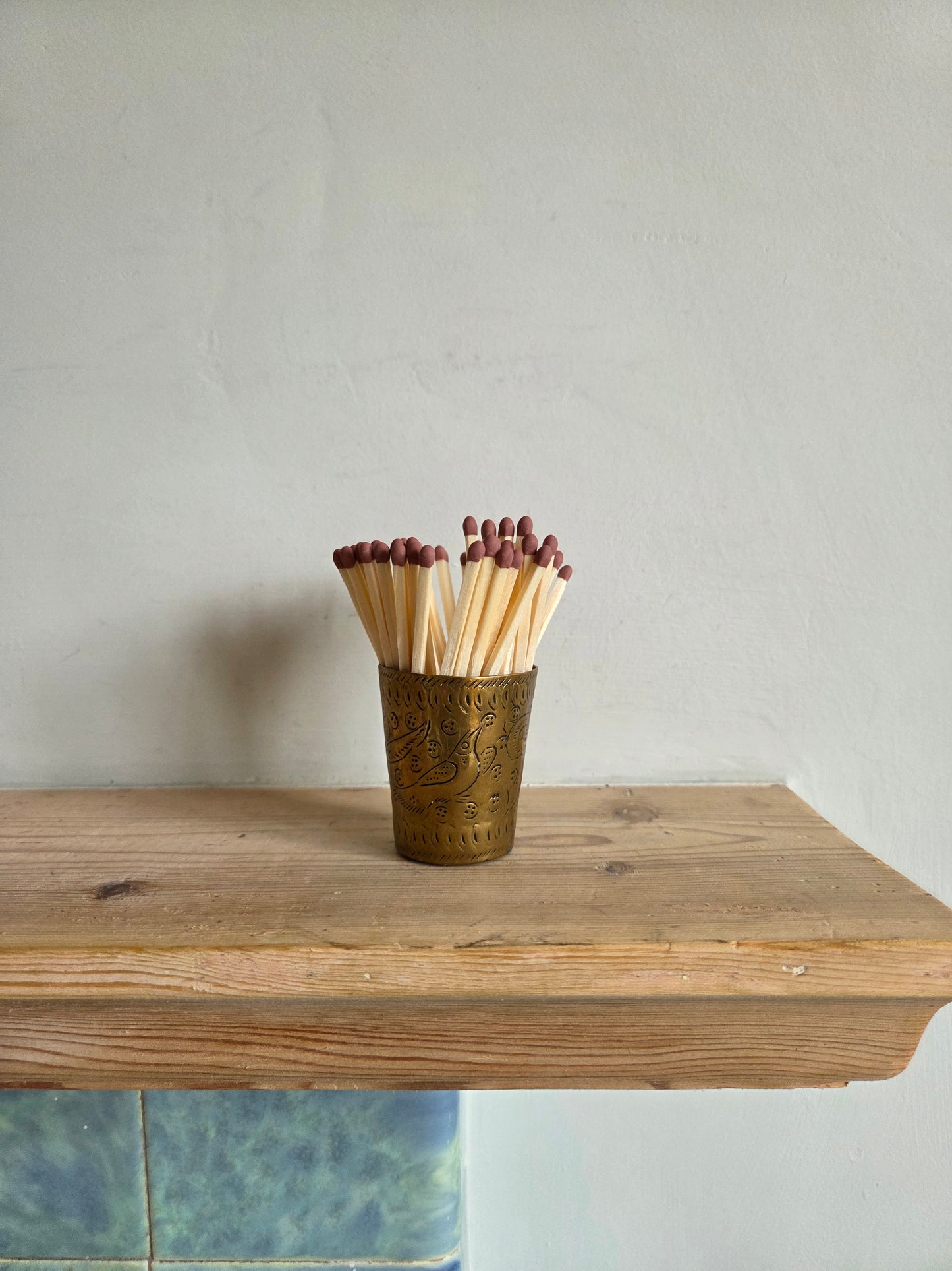 Decorative Brass Match Pot