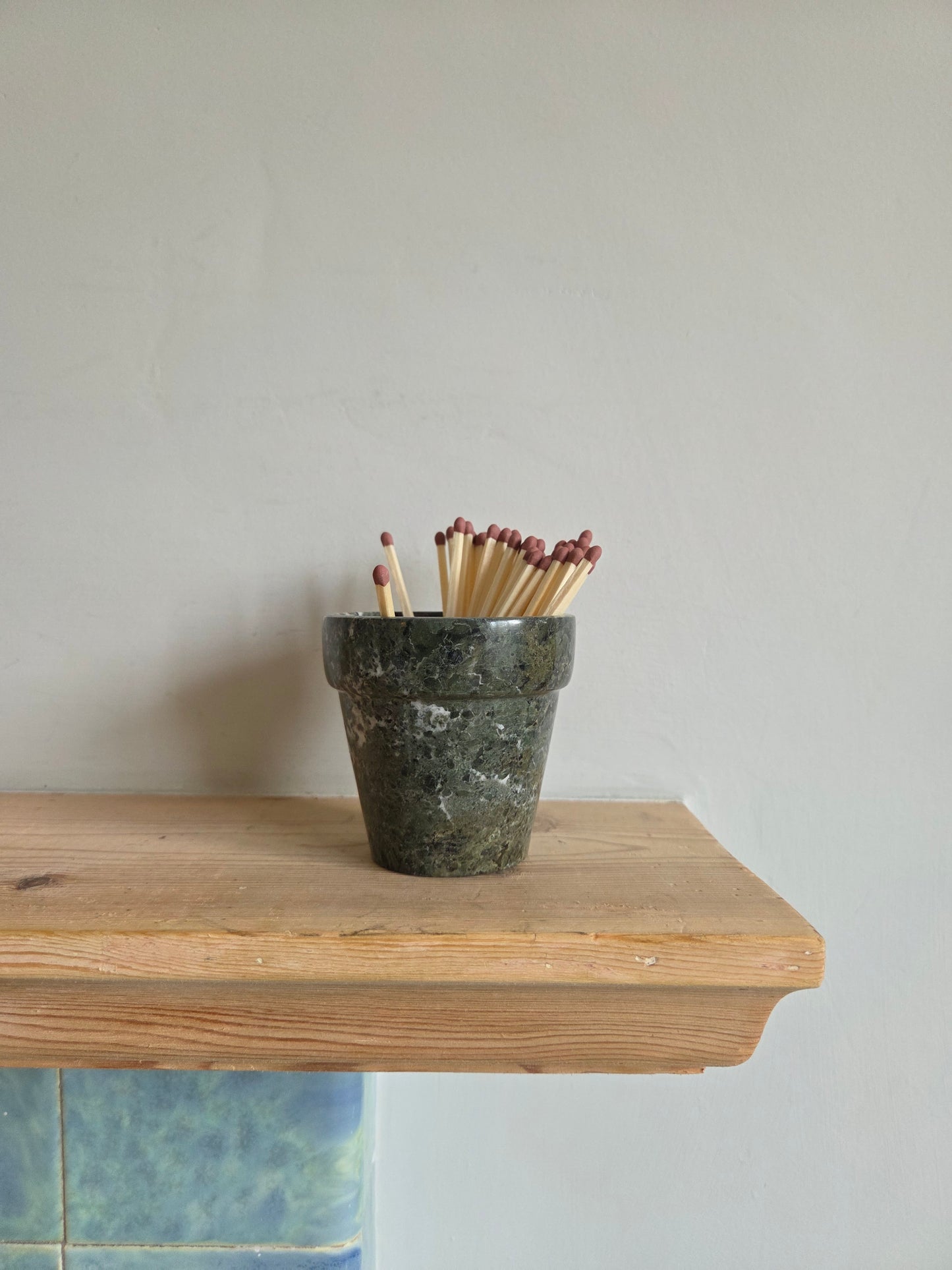 Marble Plant or Match Pot