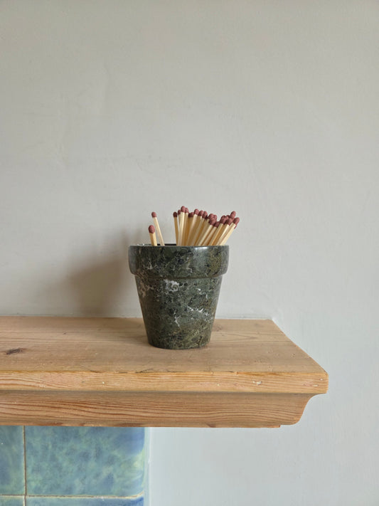 Marble Plant or Match Pot