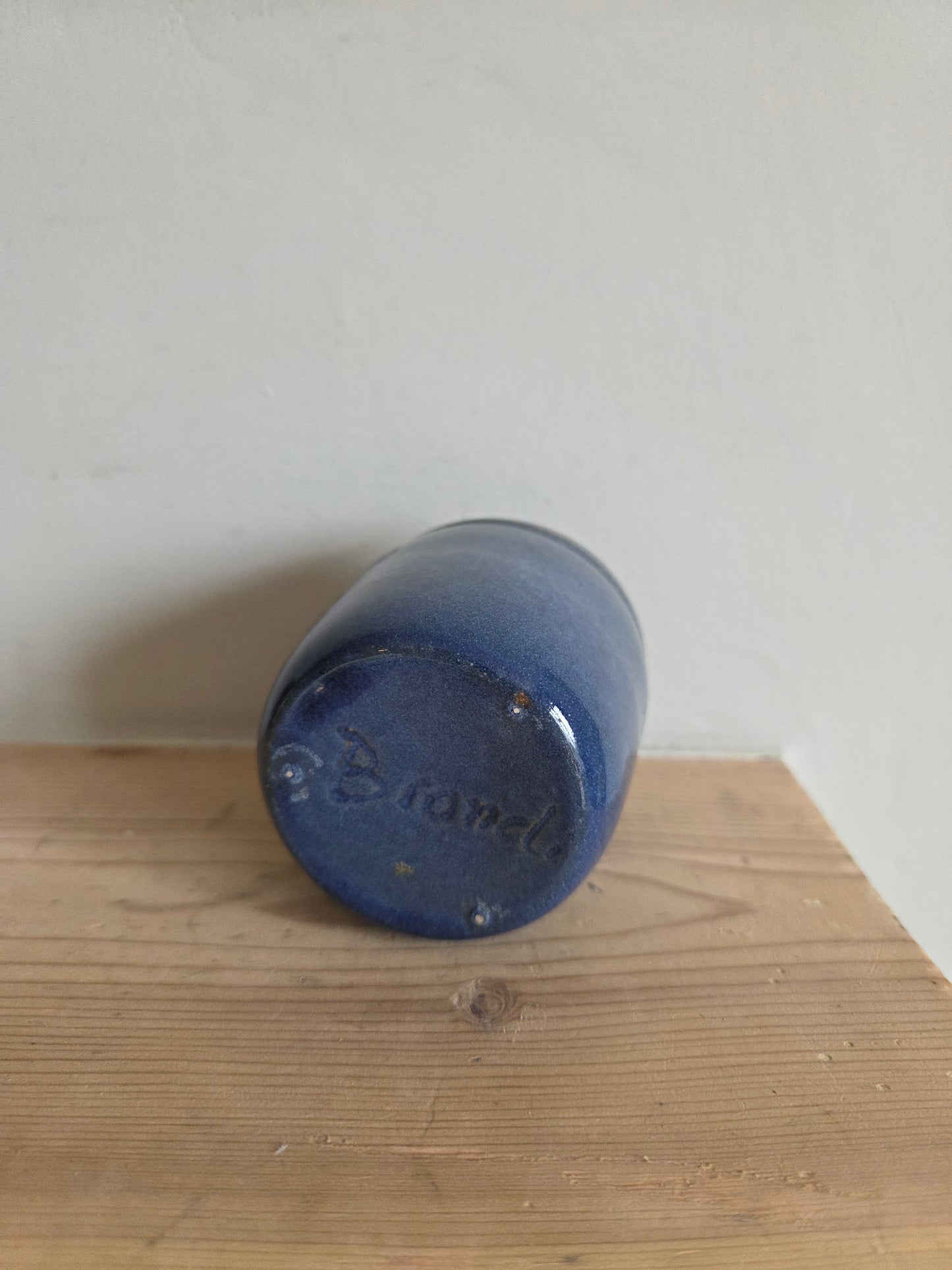 Blue Ceramic Match Pot