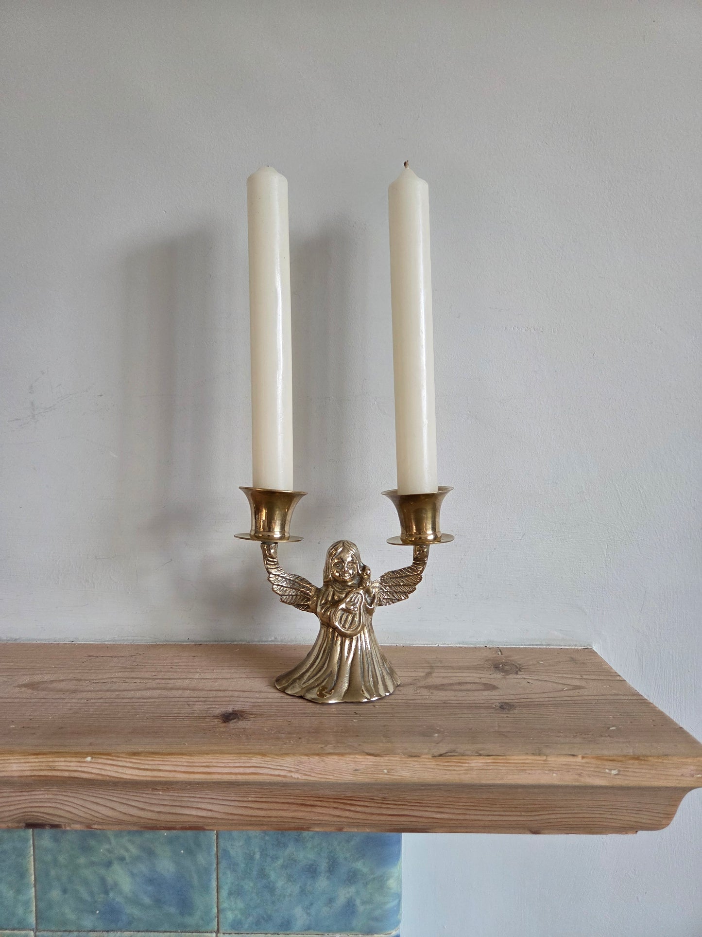 Double Angel Candleholder