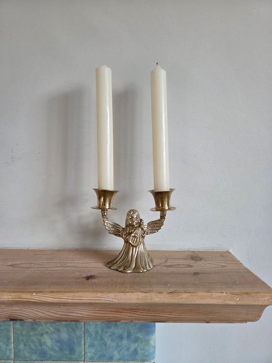 Double Angel Candleholder