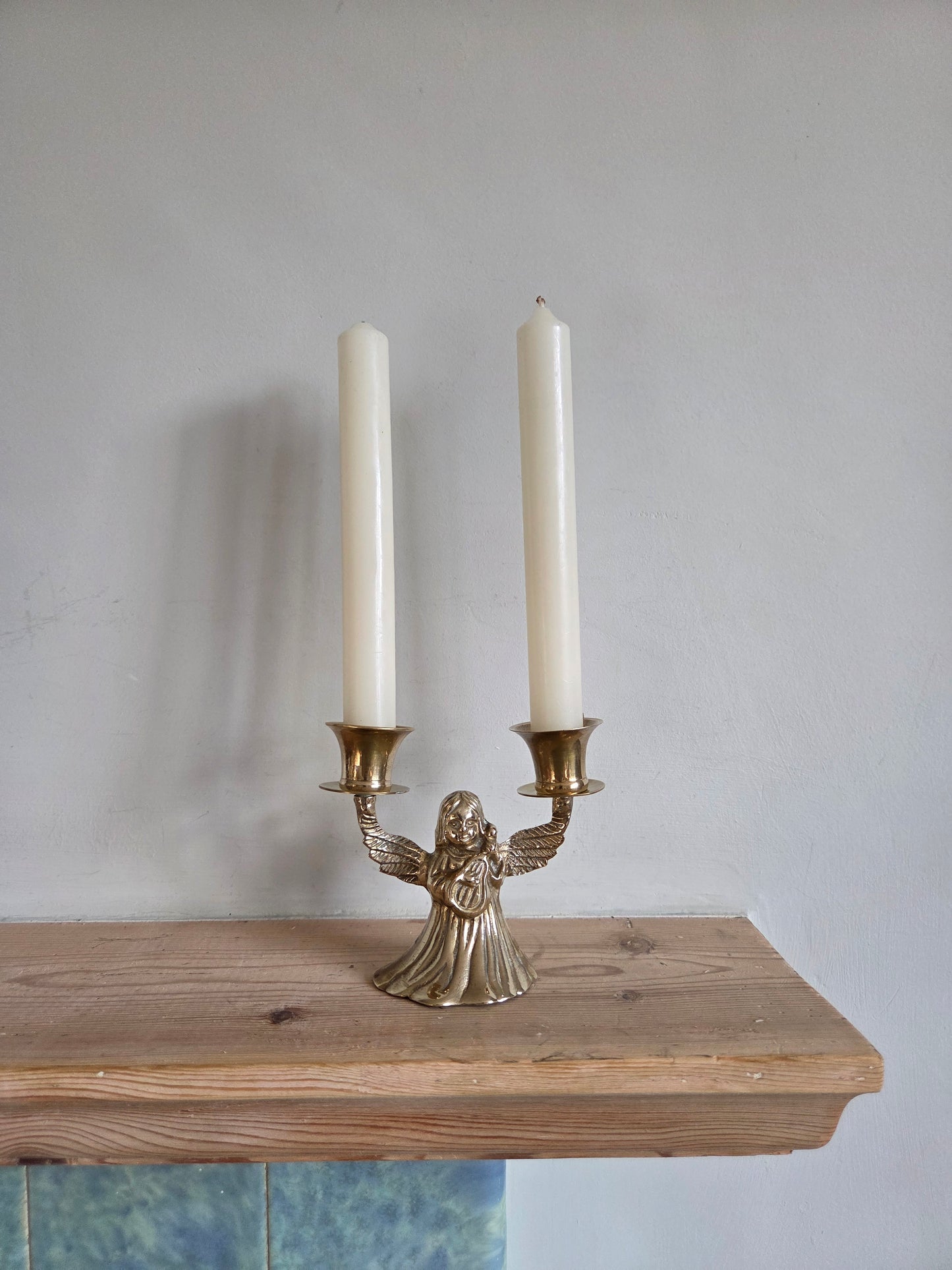 Double Angel Candleholder