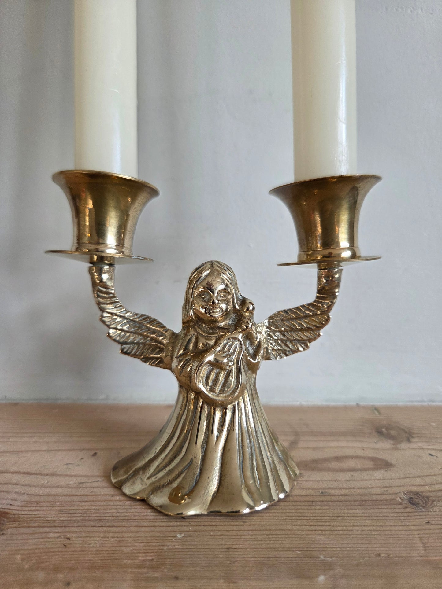 Double Angel Candleholder
